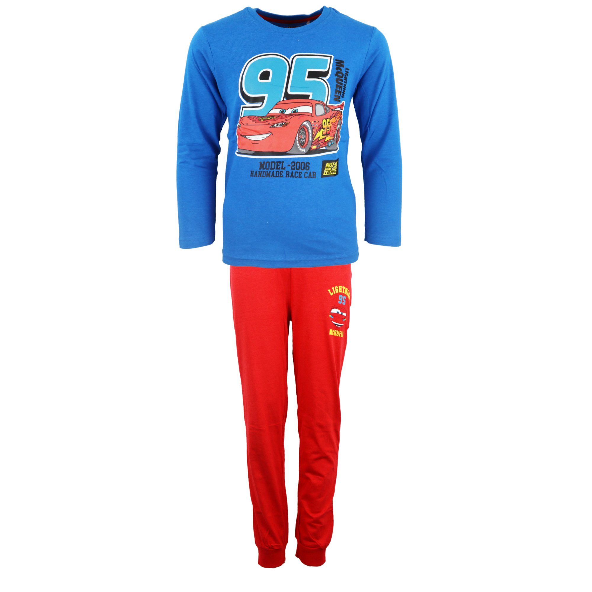 Schlafanzug Disney Cars Lightning McQueen Kinder langarm Pyjama