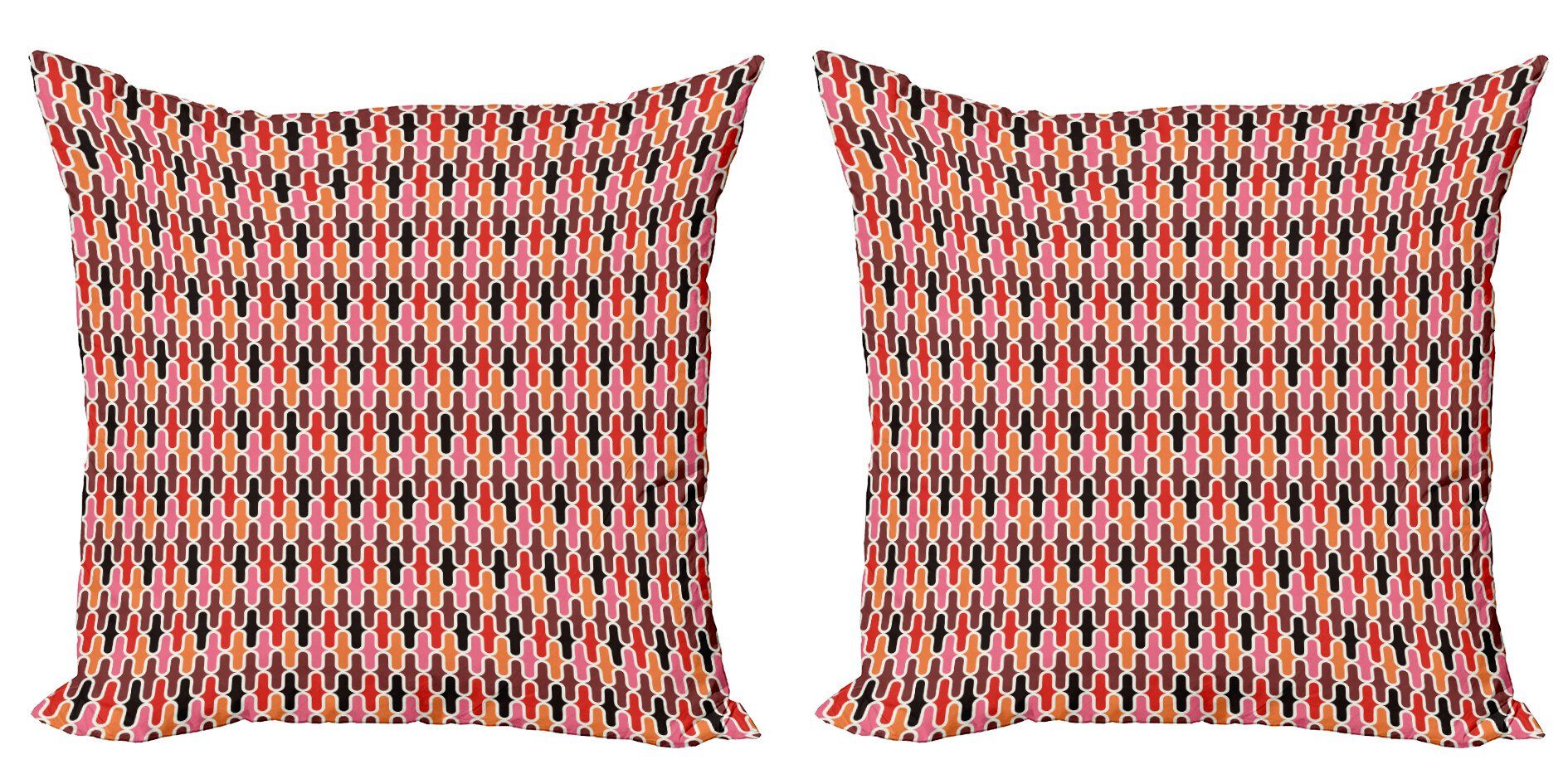 Accent Vertikale Stück), Linien Abstrakt Kissenbezüge Doppelseitiger Modern (2 Grafik Abakuhaus Digitaldruck,