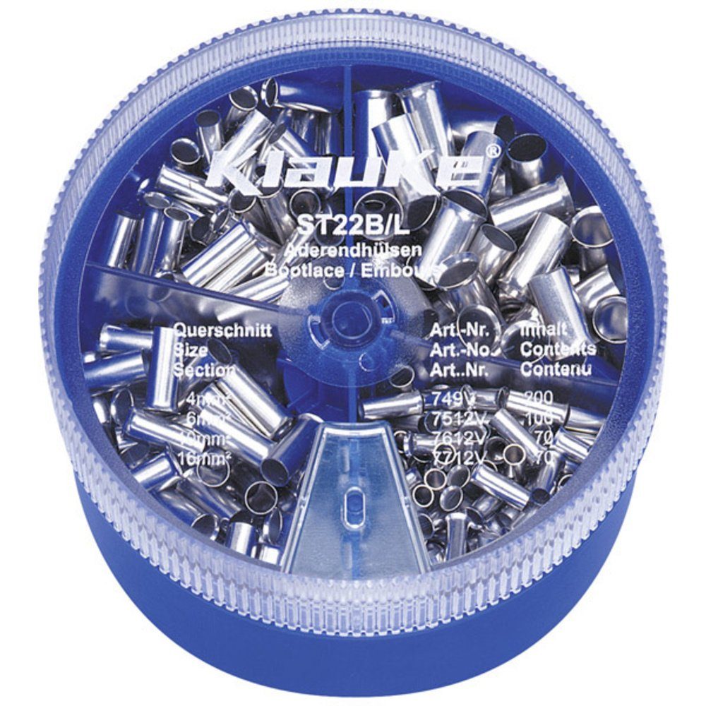 mm² mm² Silber ST22B Aderendhülsen-Sortiment Ringkabelschuh Klauke ST22B 440 Klauke 16 Teile, 4