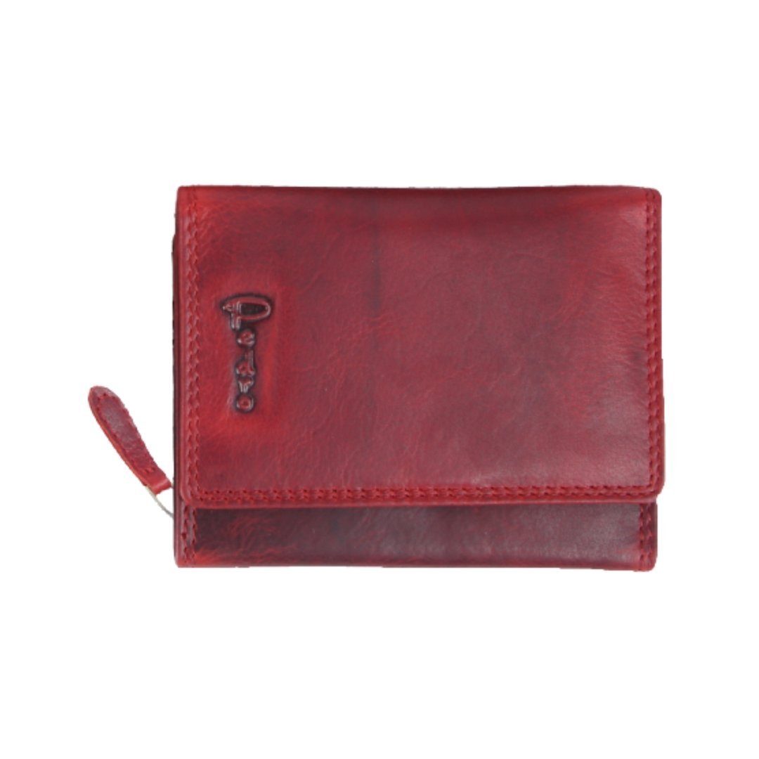 SHG Geldbörse ☼ Damen Leder Börse Portemonnaie Frauen Geldbeutel Brieftasche, Münzfach, Reißverschluss, Kreditkartenfächer, RFID Schutz