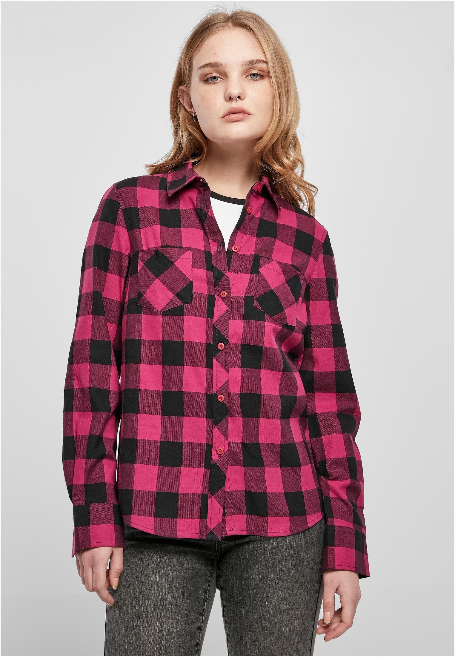 Outdoorhemd Damen Turnup Checked Flanell Shirt Bluse
