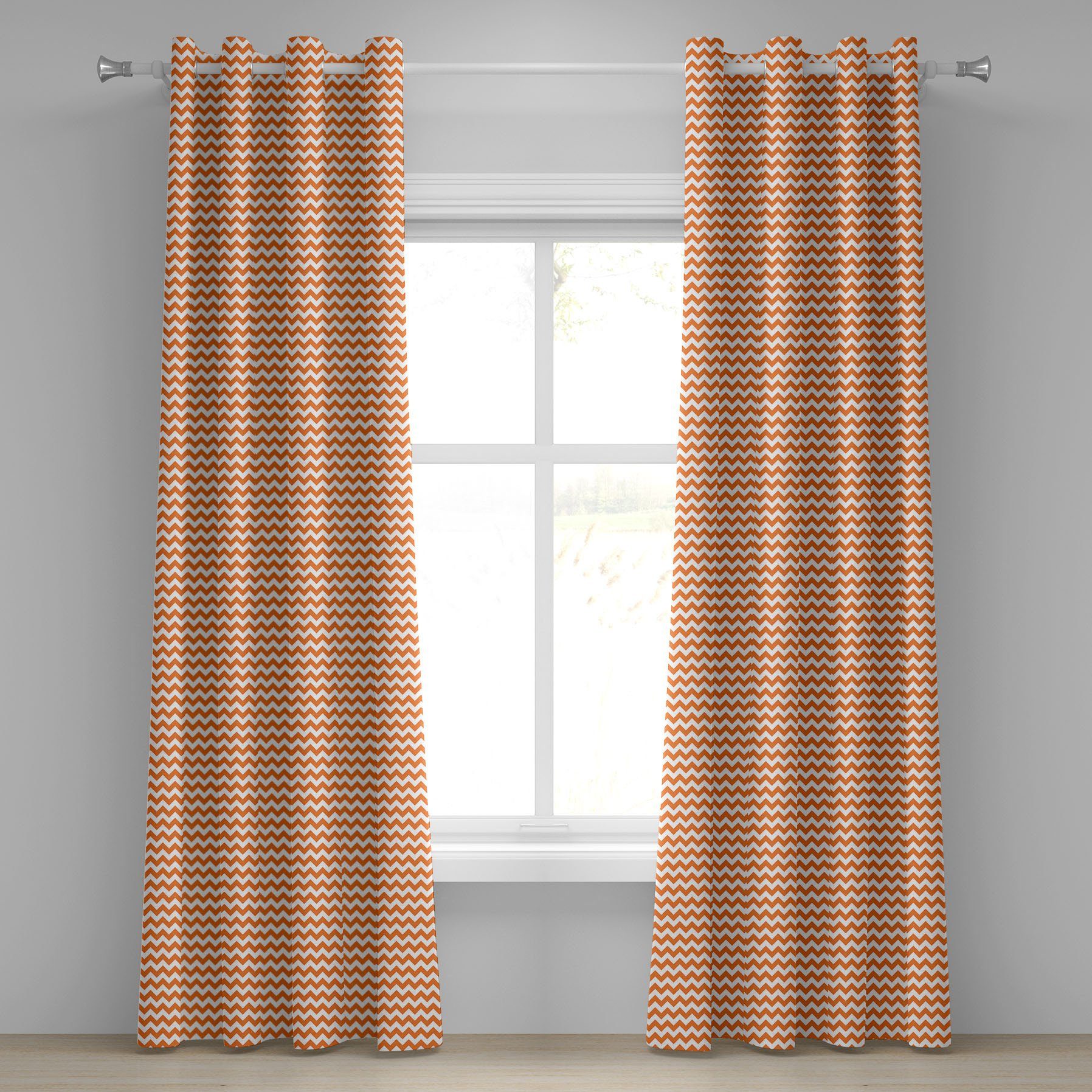 Gardine Schlafzimmer Farbe Urlaub Herbst Abakuhaus, Dekorative für Wohnzimmer, Seasonal 2-Panel-Fenstervorhänge