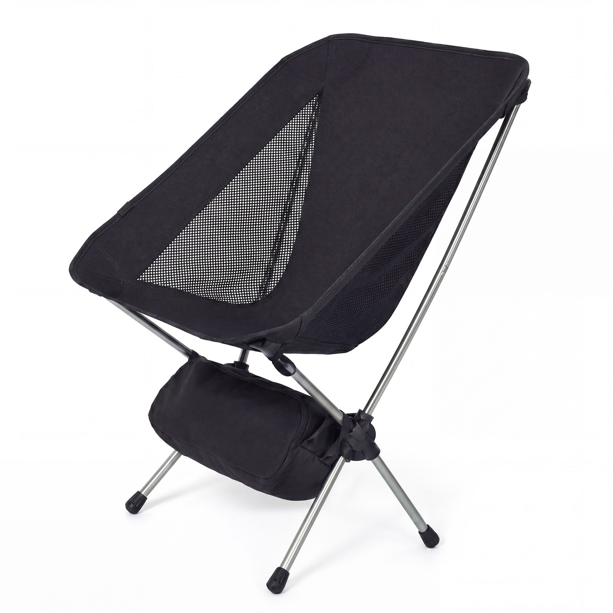 SUNTEK Klappstuhl Ultraleicht Klappbar Aluminium 127kg Kompakt Outdoor (1 St), mit Canvas-Sitz, schwarz