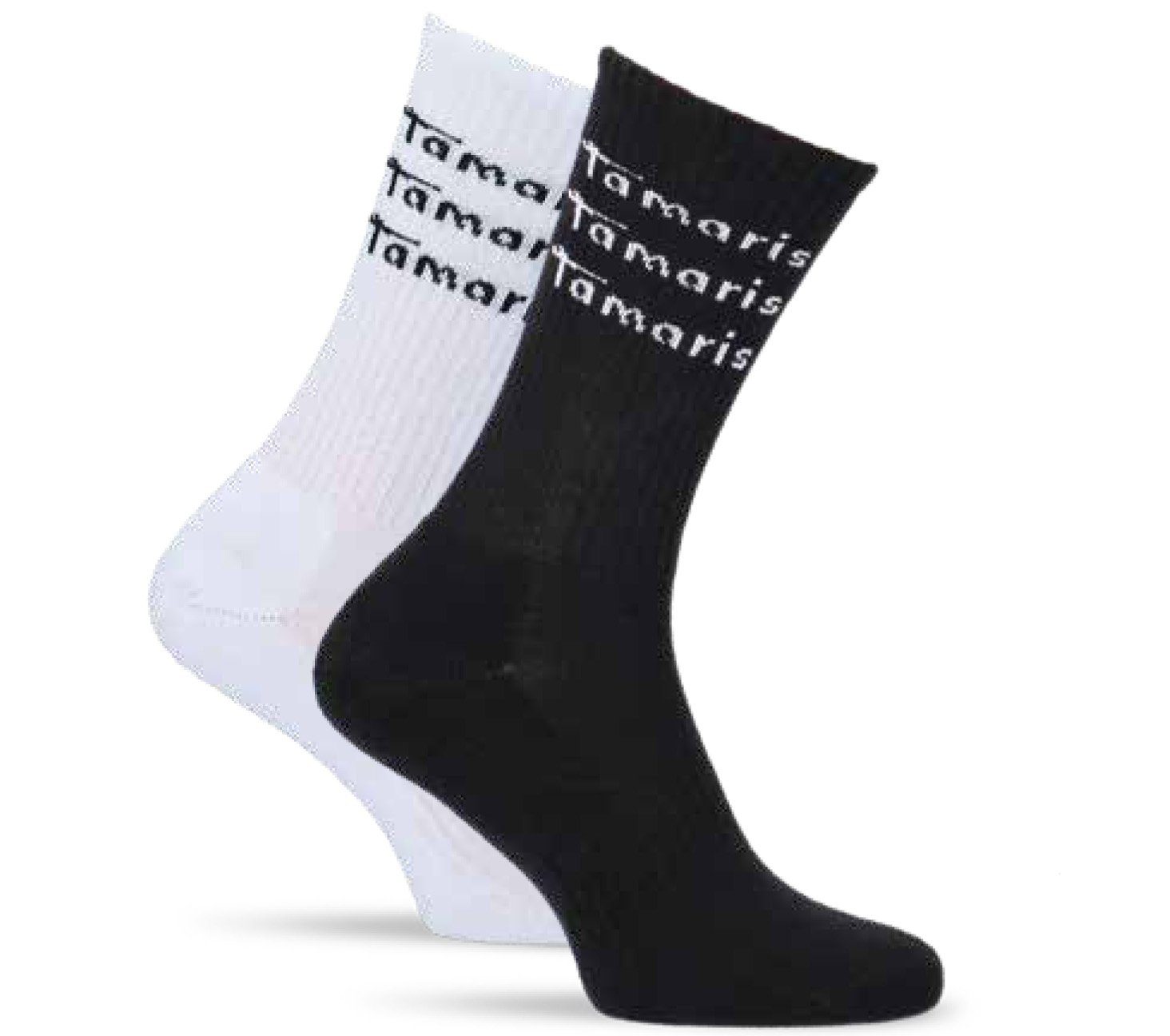 Tamaris Langsocken Crew Socken (Spar-Pack, 2-Paar) aus hautfreundlicher Baumwolle