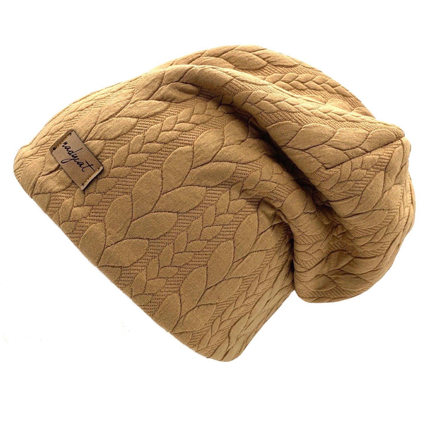 nadycat Beanie ZOPF & STYLE kamel (2-St., Beanie mit passendem Loop) handgefertigt aus der Lausitz