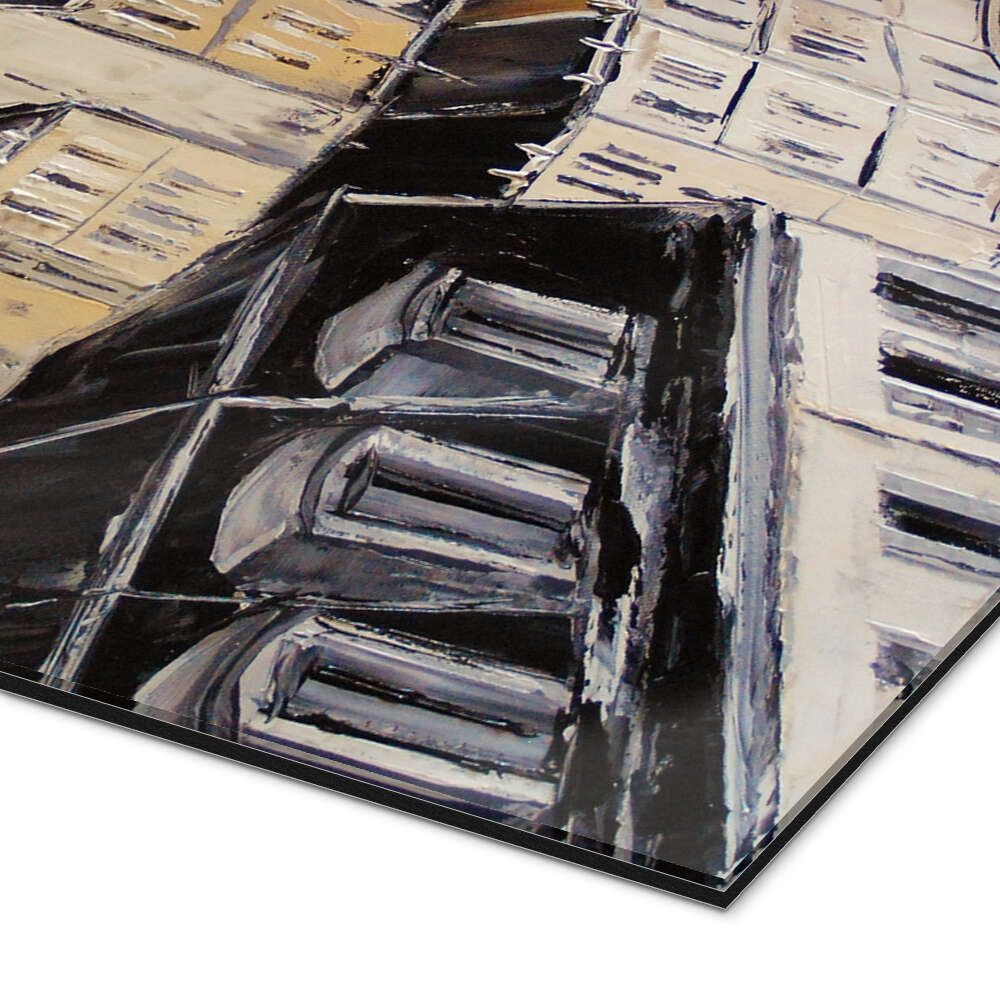Posterlounge Wandbild Schwarze Katze über den Dächern von Paris, JIEL, erhältlich als Poster, Leinwandbild, Wandsticker oder Acrylglasbild