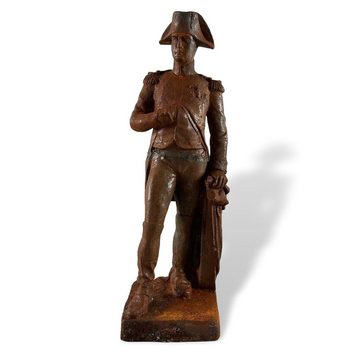 Aubaho Gartenfigur Skulptur Napoleon Garten Figur Statue Eisen Rost Dekoration 57cm Antik