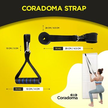 Coradoma Trainingsband Widerstandsbänder Set, Resistance Bands, Klimmzugband Fitnessbänder, mit Türanker und Handgriffen