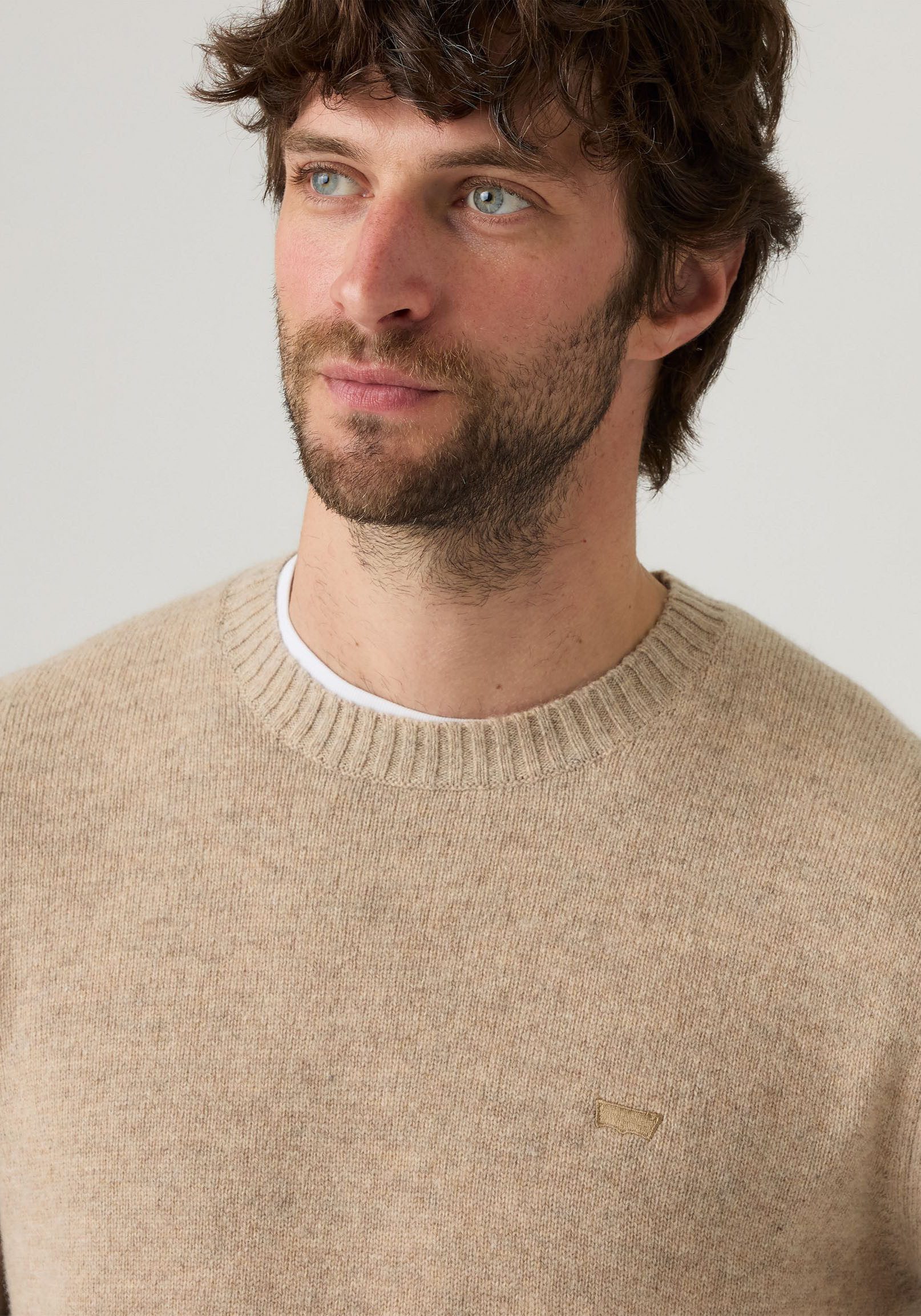 Levi's® Wollpullover ORIGINAL HM SWEATER klassische Rundhalsform