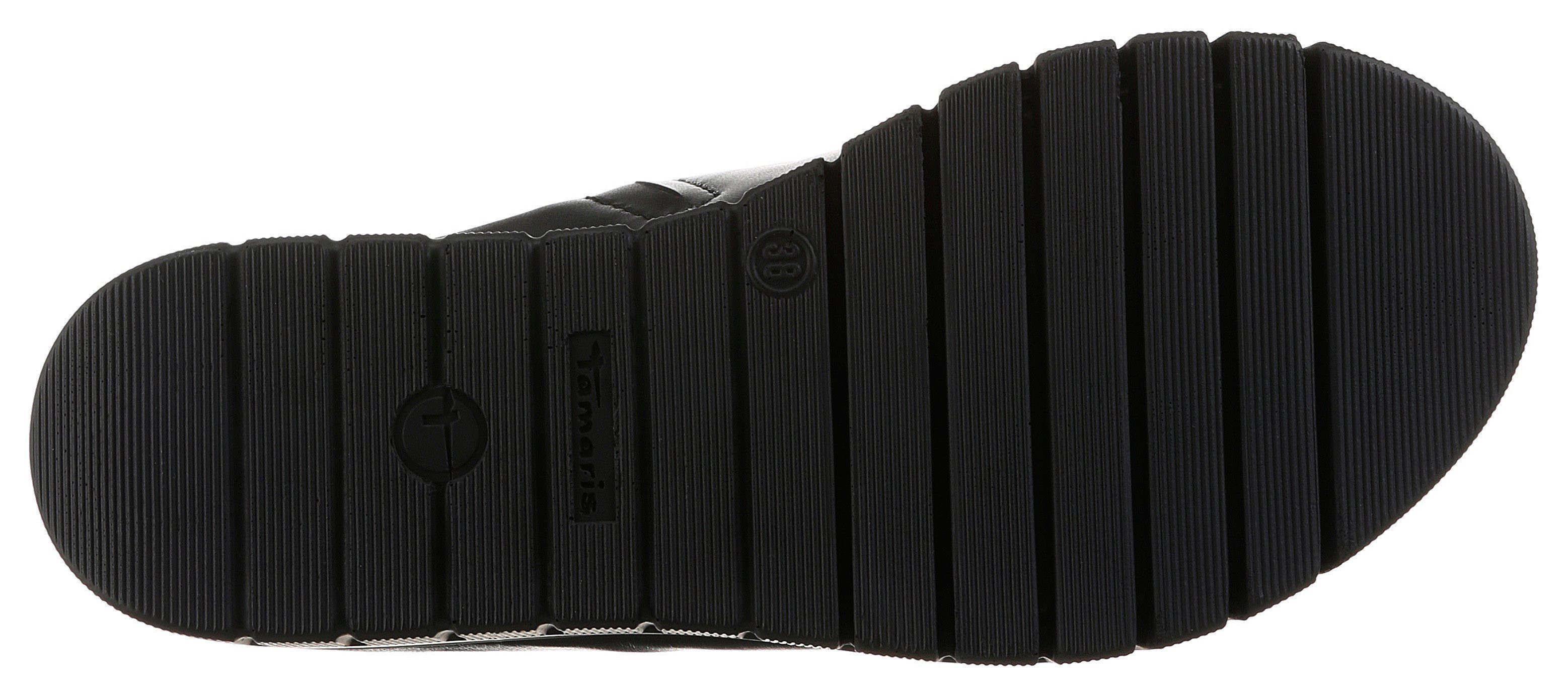 Tamaris Pantolette Keilabsatz, Sommerschuh, Schupfschuh mit markantem Plateau