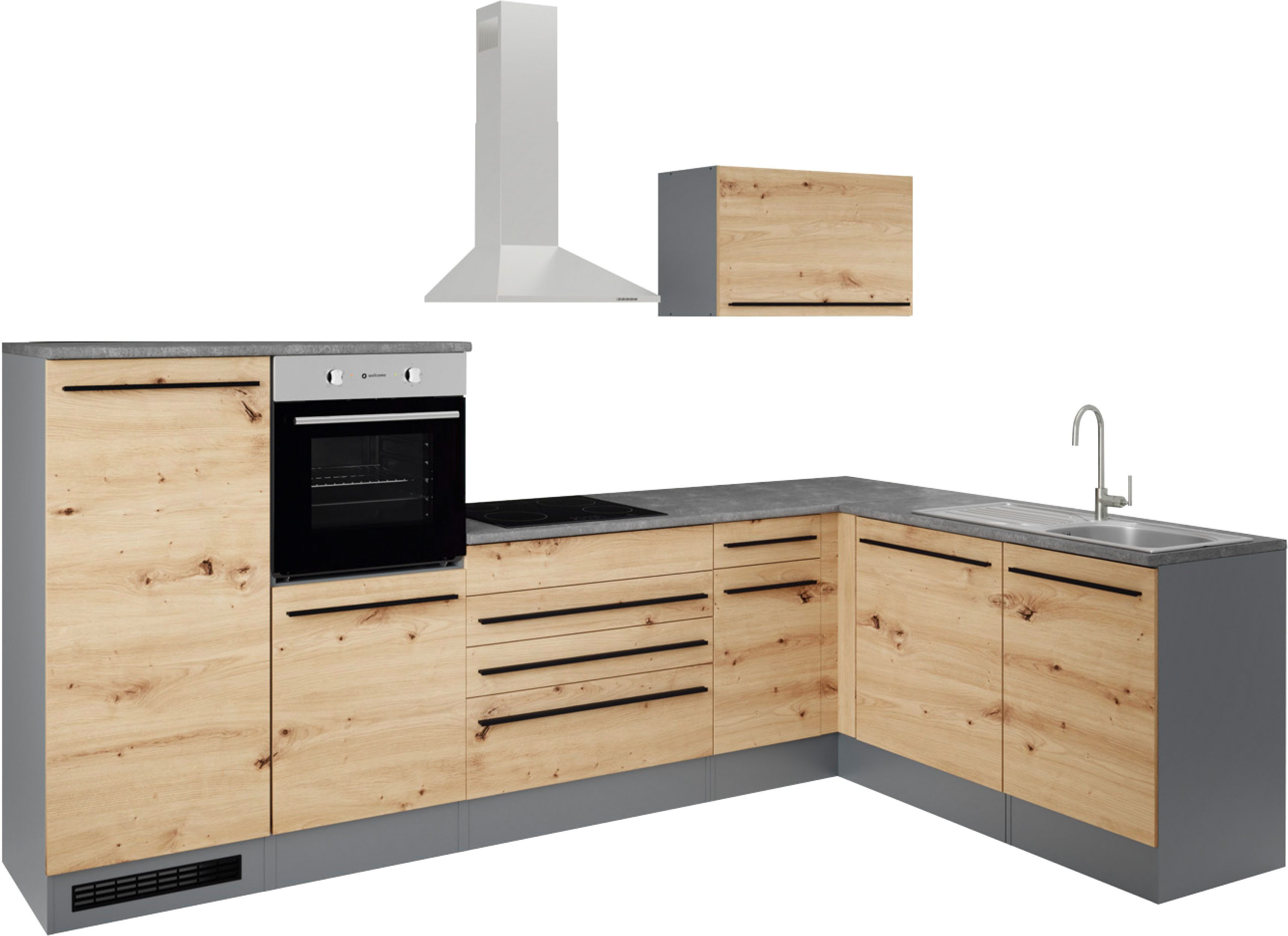 BASIC by Balculina Winkelküche Jazz, Stellbreite 320/175 cm, wahlweise mit E-Geräten