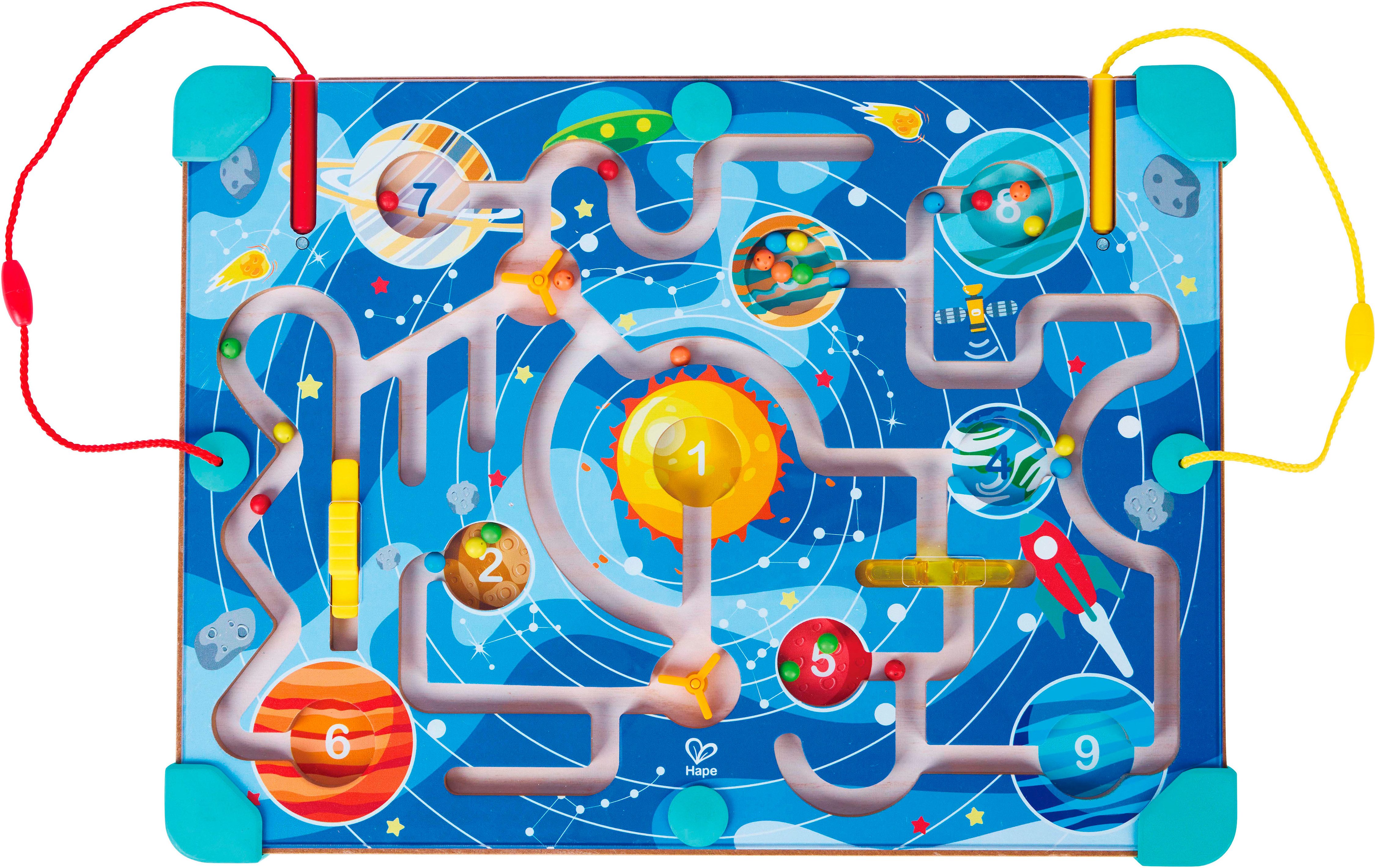 Hape Spielcenter Labyrinth- & Tangram-Tafel „Weltraum”