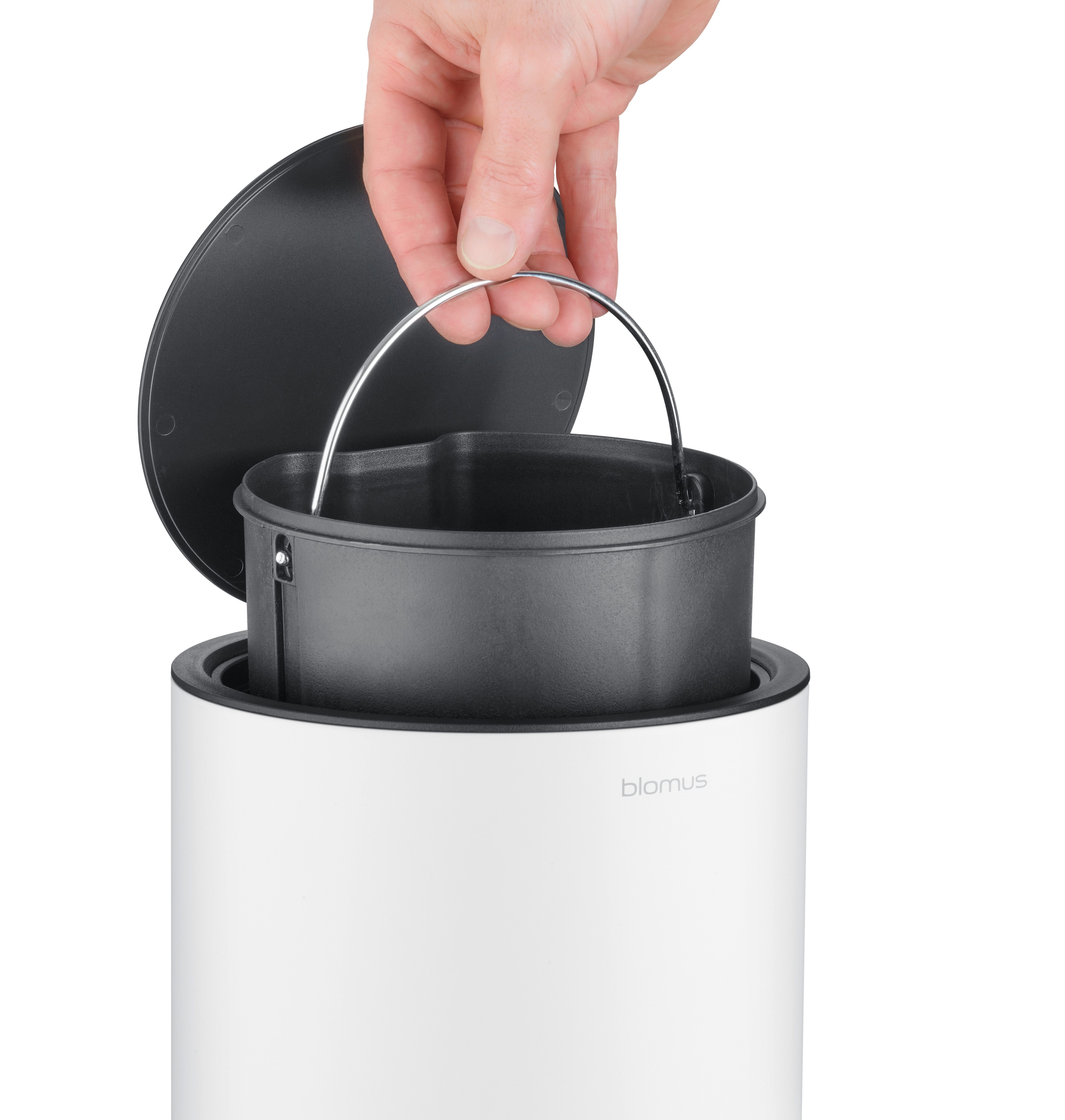 blomus Kosmetikeimer -SINO- Mülleimer 3 Liter, Absenkautomatik (Soft Close), Innenbehälter