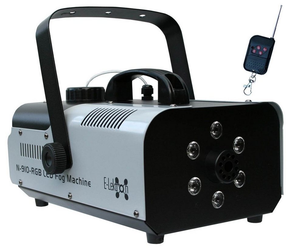 E-Lektron LED Discolicht N-910-RGB Nebelmaschine, LED fest integriert, RGB,  Fernbedienung, Beleuchtung des Nebels