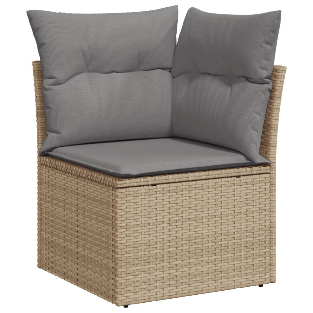vidaXL Loungesofa Garten-Ecksofa mit Kissen Beige günstig online kaufen
