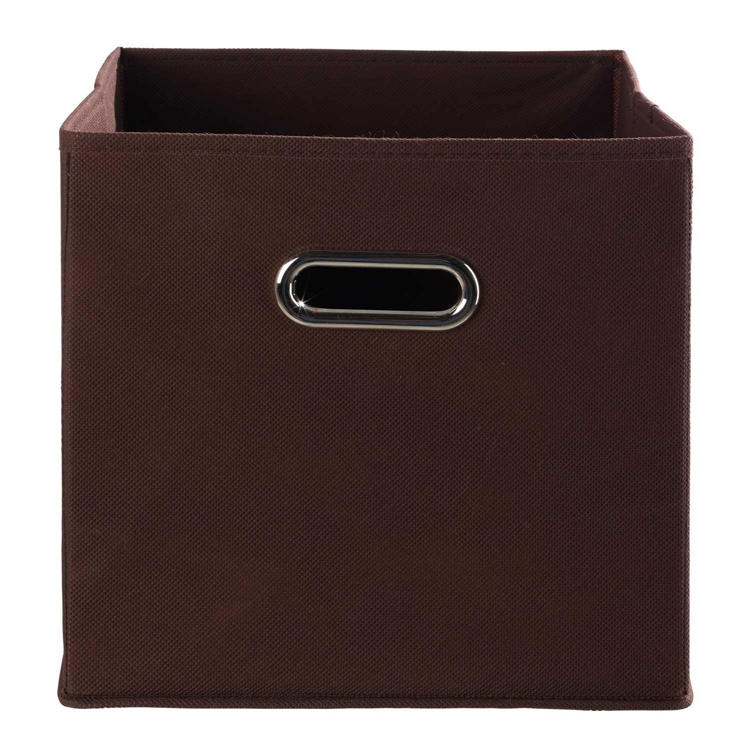 casa NOVA Aufbewahrungsbox ENNI, Braun, Vlies, B 27 x H 28 x T 27 cm, (1 St), mit 2 seitlichen Griffen