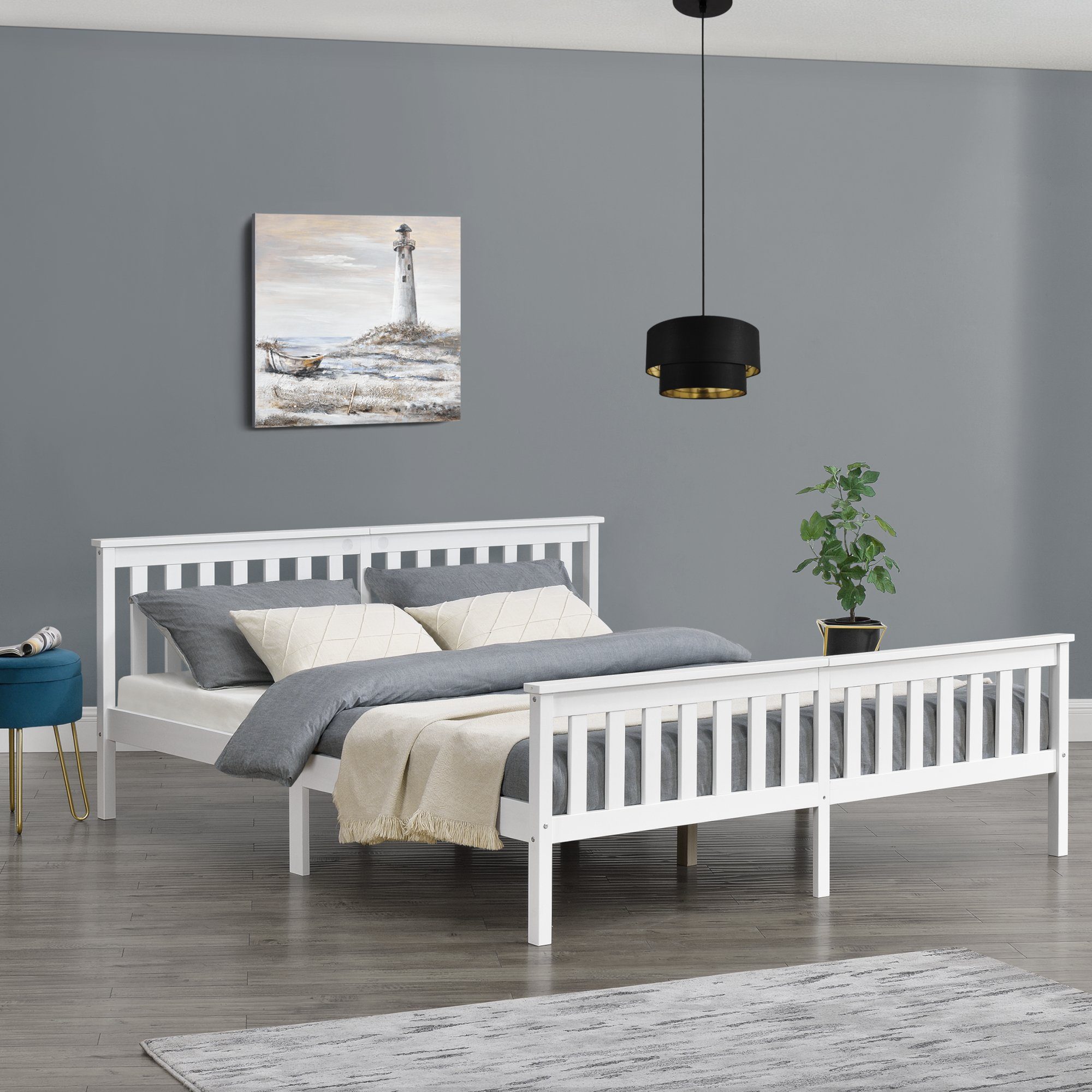 Weiße Massivholzbetten 180x200 online kaufen | OTTO