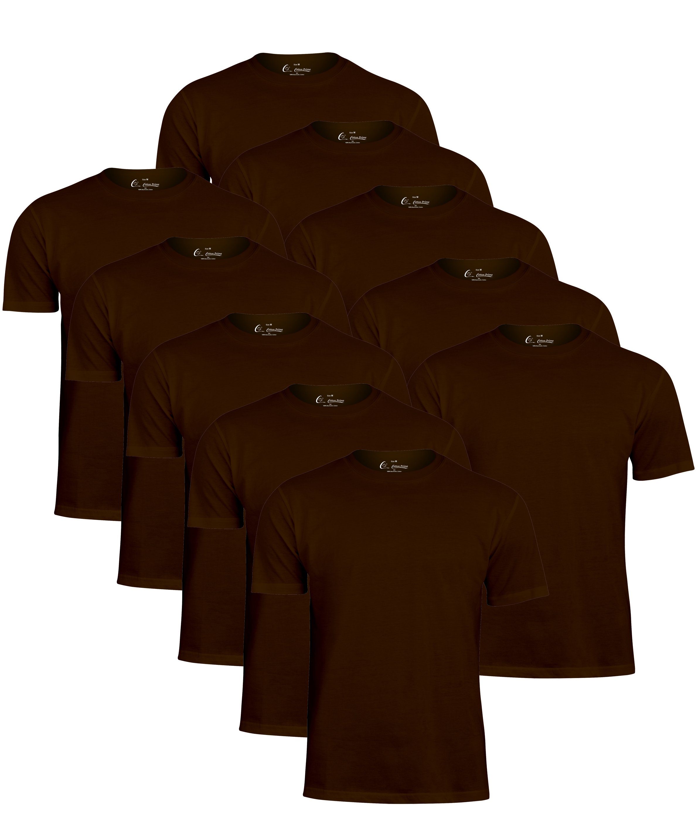 O-Neck - Braun Cotton Tee T-Shirt Prime®