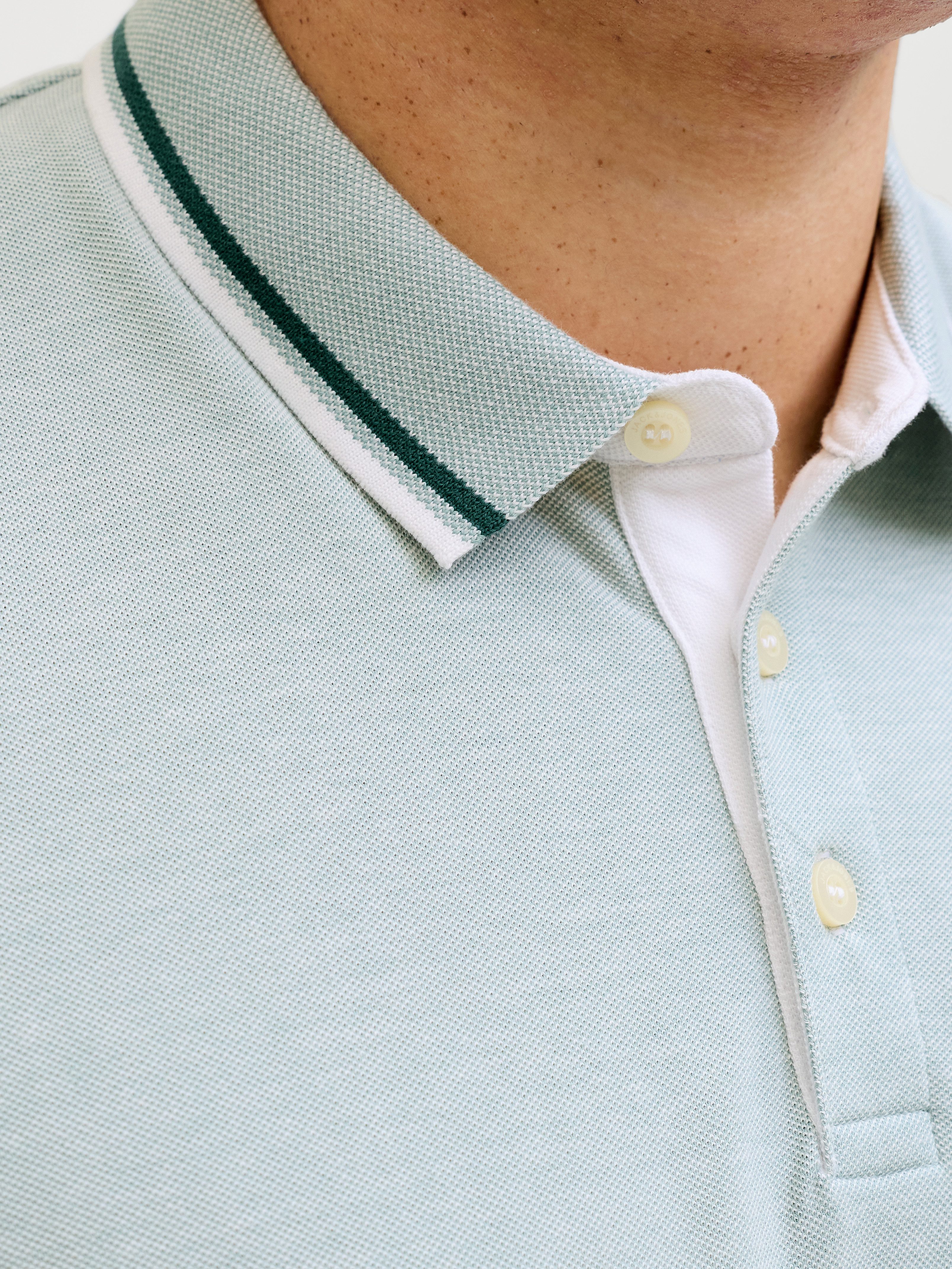 Jack & Jones PlusSize Poloshirt JJEPAULOS POLO SS NOOS PLS Baumwolle, regular fit