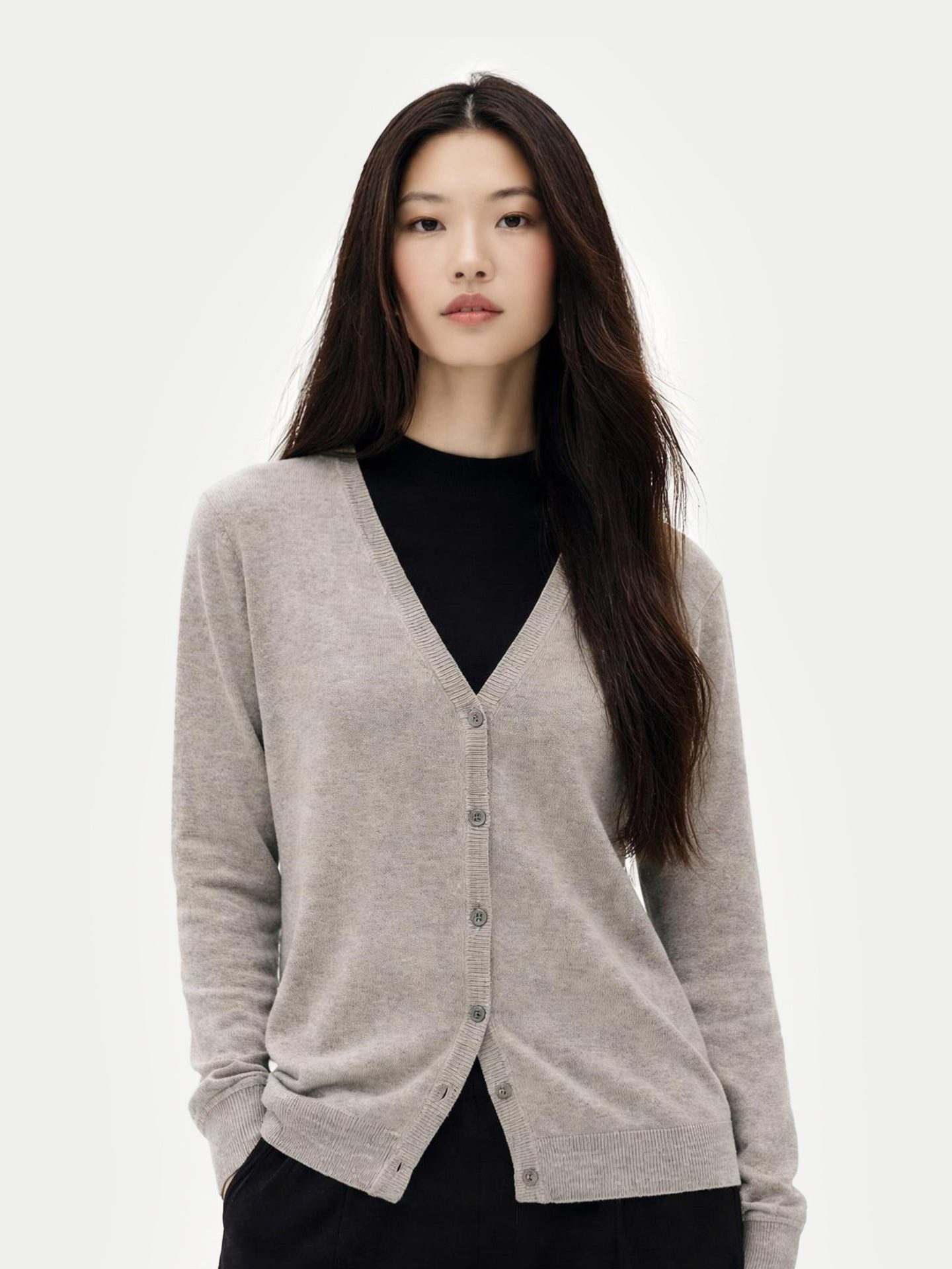 GOBI Cashmere Cardigan V-Ausschnitt Kaschmirstrickjacke