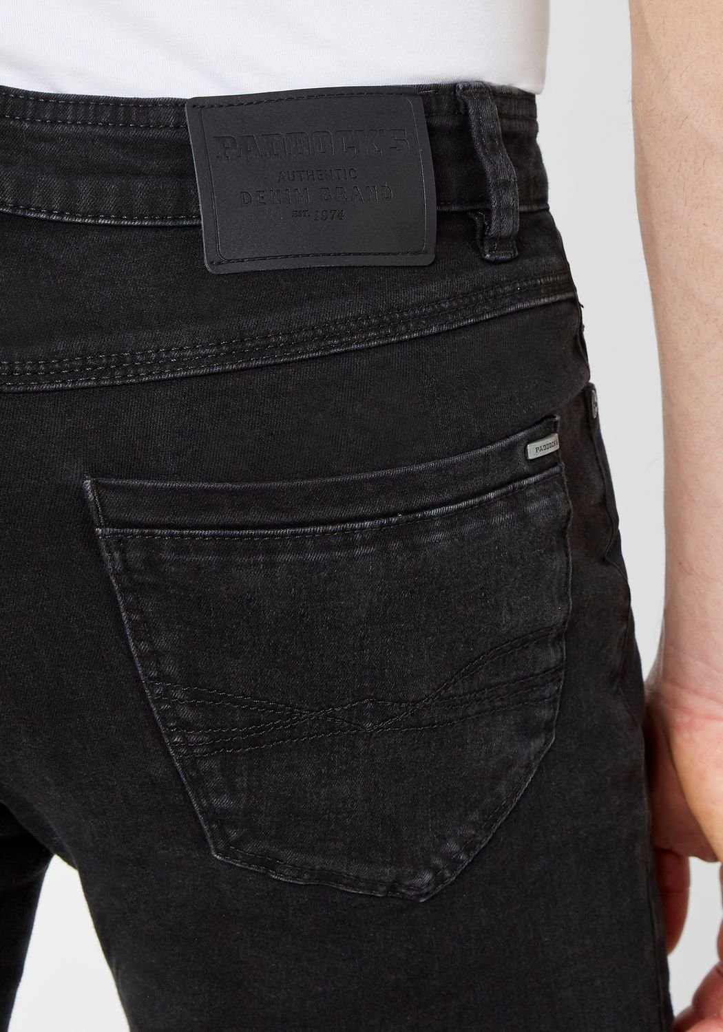 Redpoint Paddock's Slim-fit-Jeans RANGER Stretch black/black PIPE mit