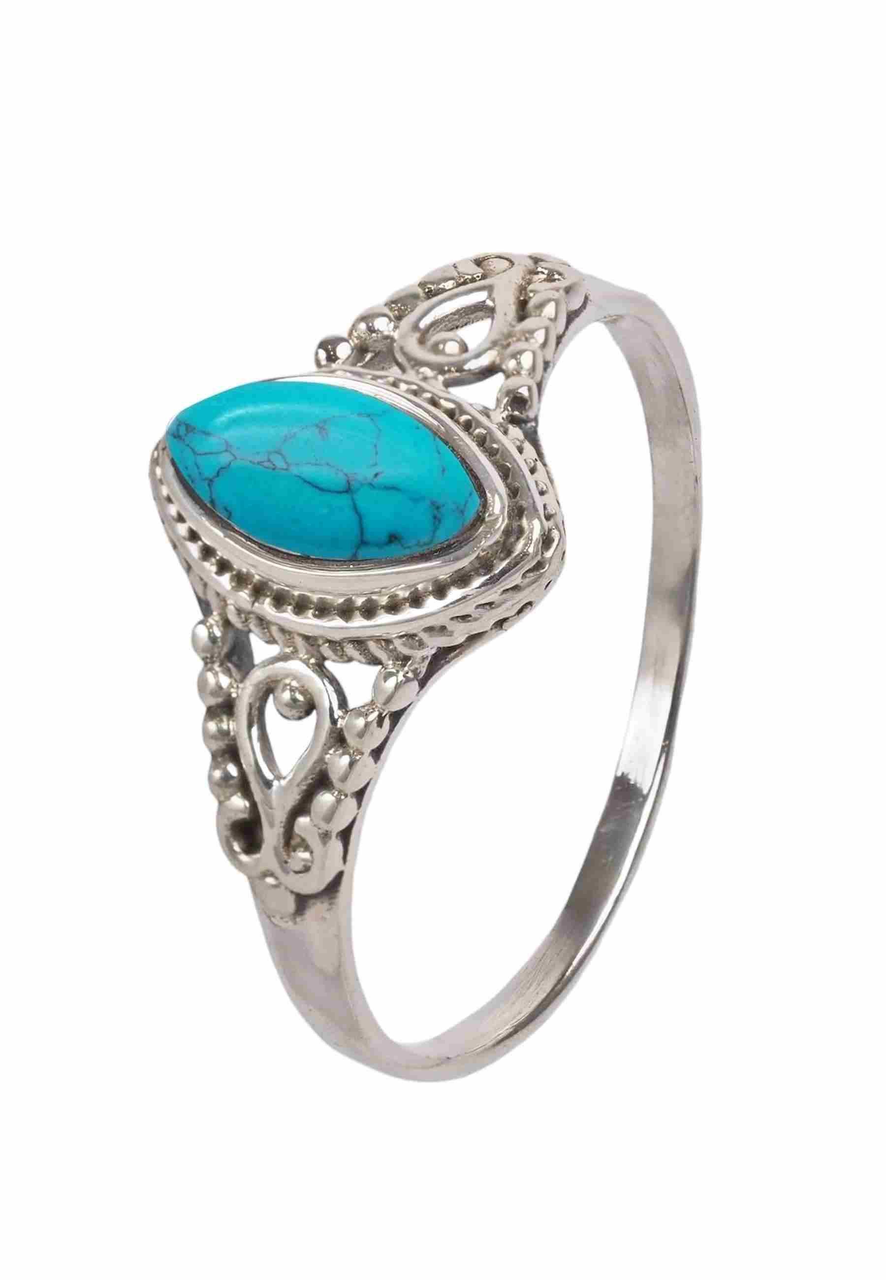 mantraroma Silberring MERANDAL aus 925 Silber mit Türkis (Ring mit Schmuckb günstig online kaufen