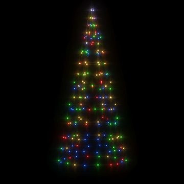 vidaXL Lichterkette LED-Weihnachtsbaum für Fahnenmast 200 LEDs Mehrfarbig 180 cm Außenbere