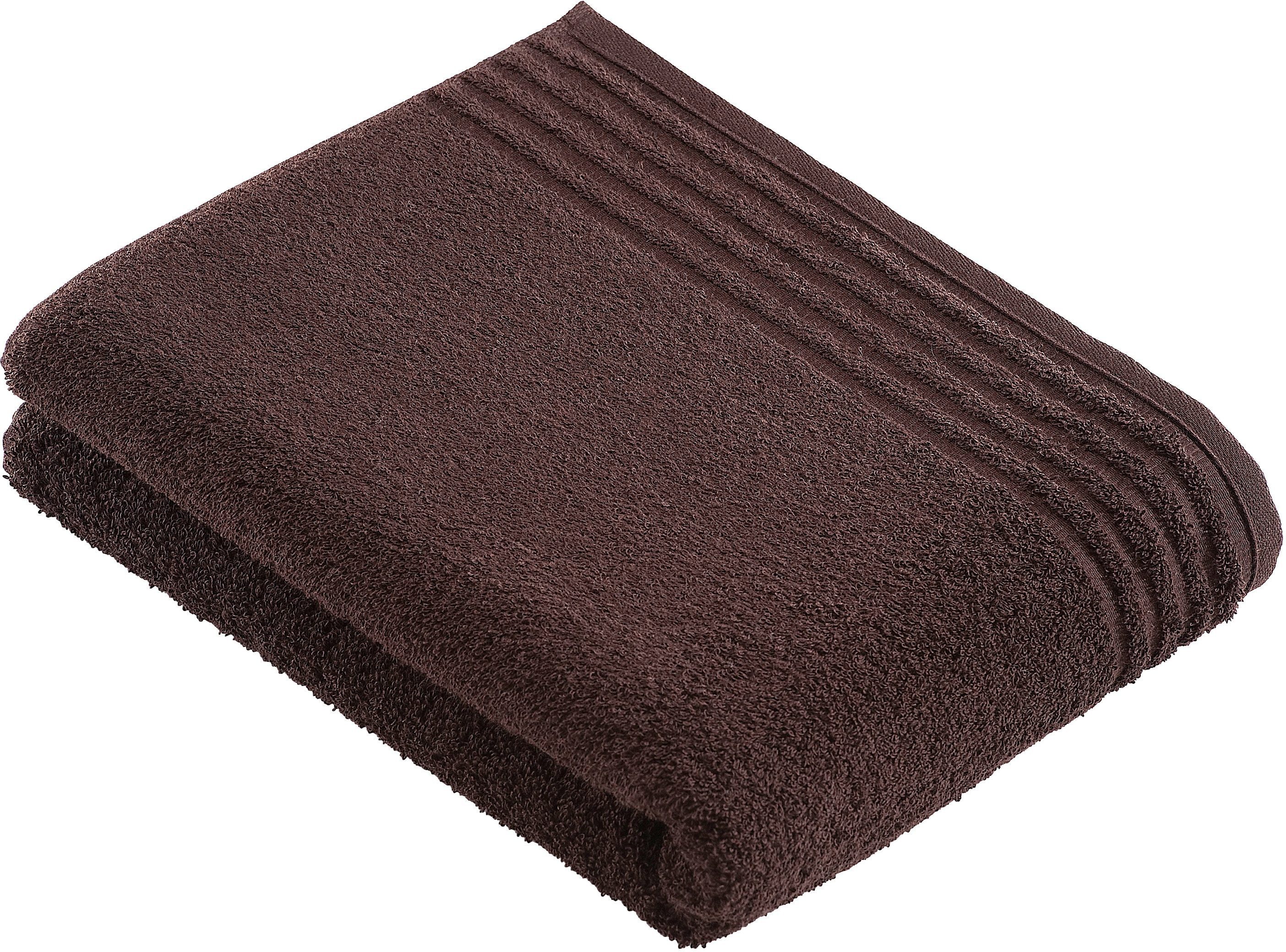 Style Baumwolle Supersoft, (1-St), Vossen brown Walkfrottee Vienna Badetuch dark Supersoft