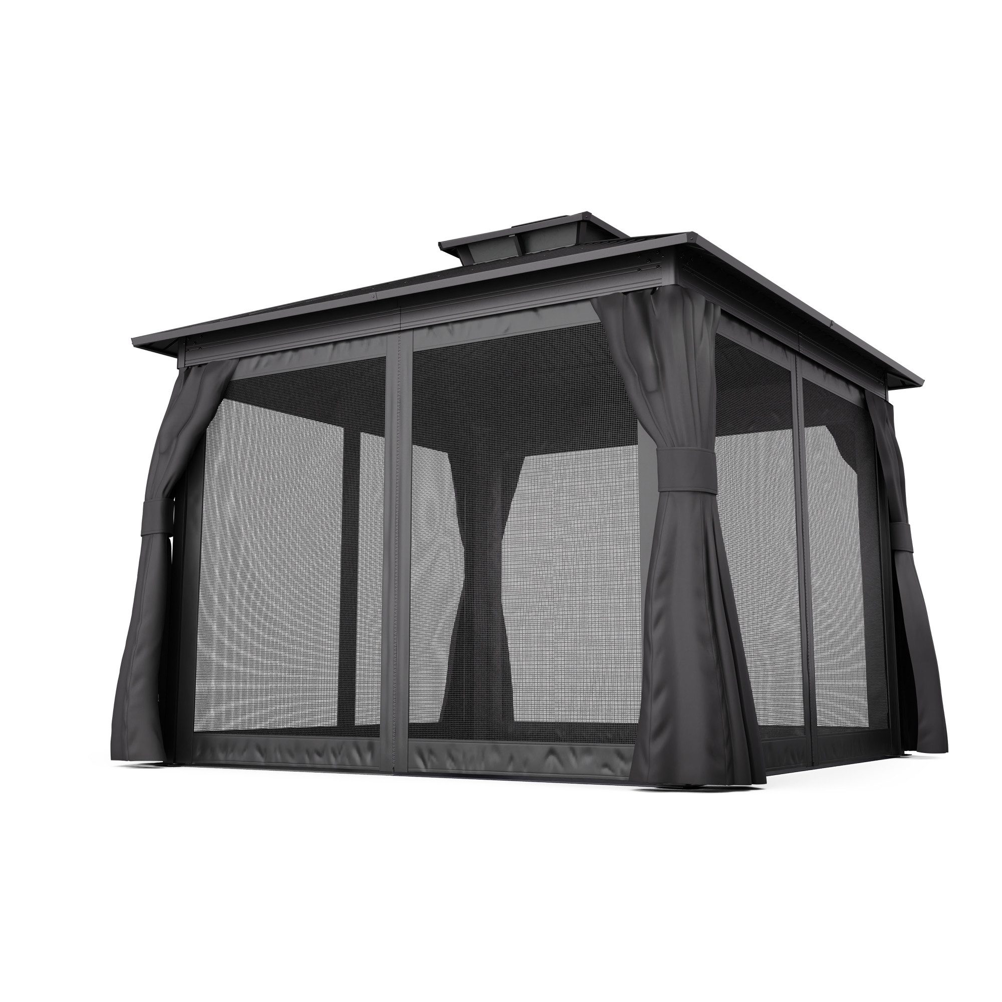blumfeldt Pavillon ShadeFortress, (Set), Pergola 3x3m pulverbeschichtet wetterfest Garten