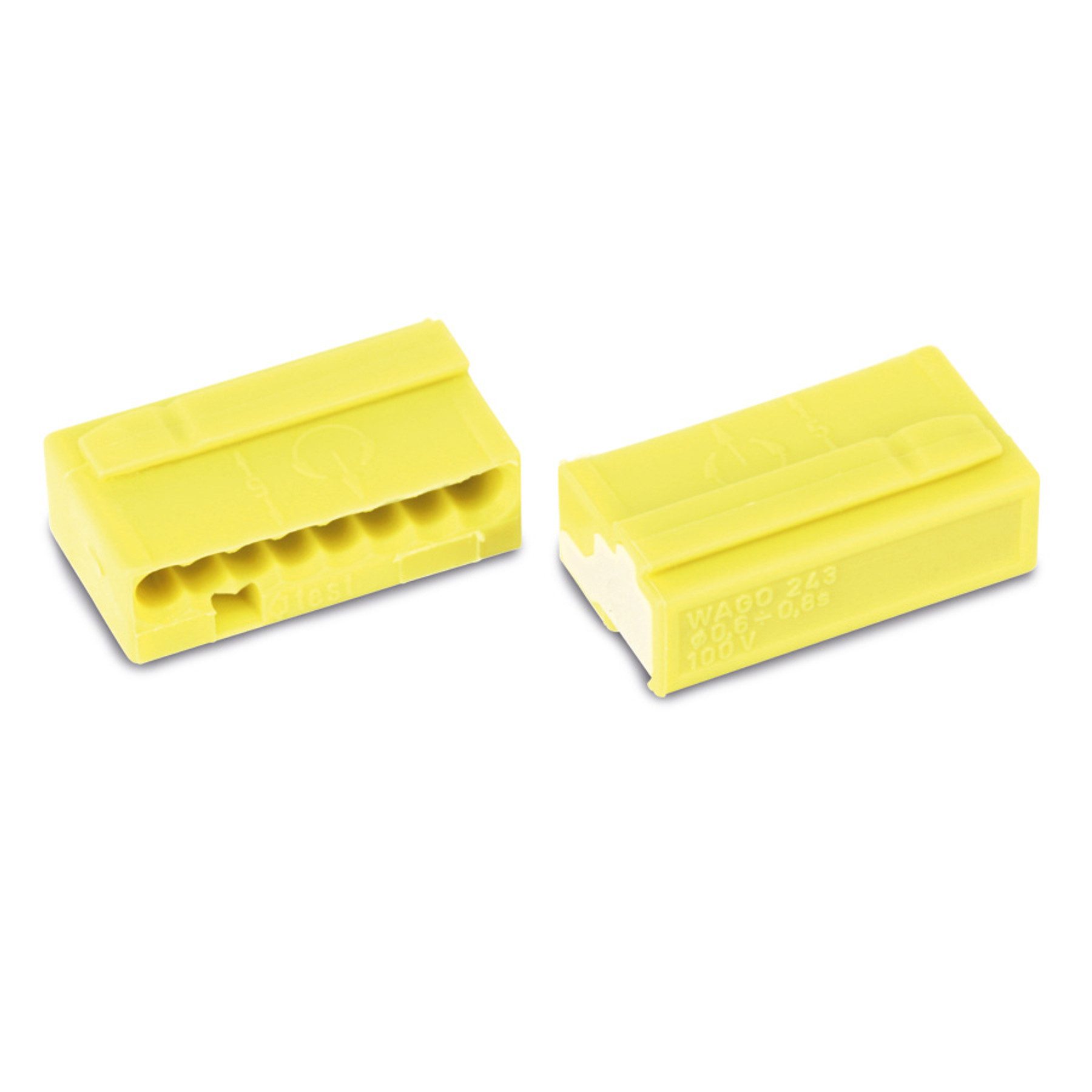 WAGO Verbindungsdosenklemme WAGO Micro-Steckklemmen 243-508, 8-polig, gelb, 50 Stück