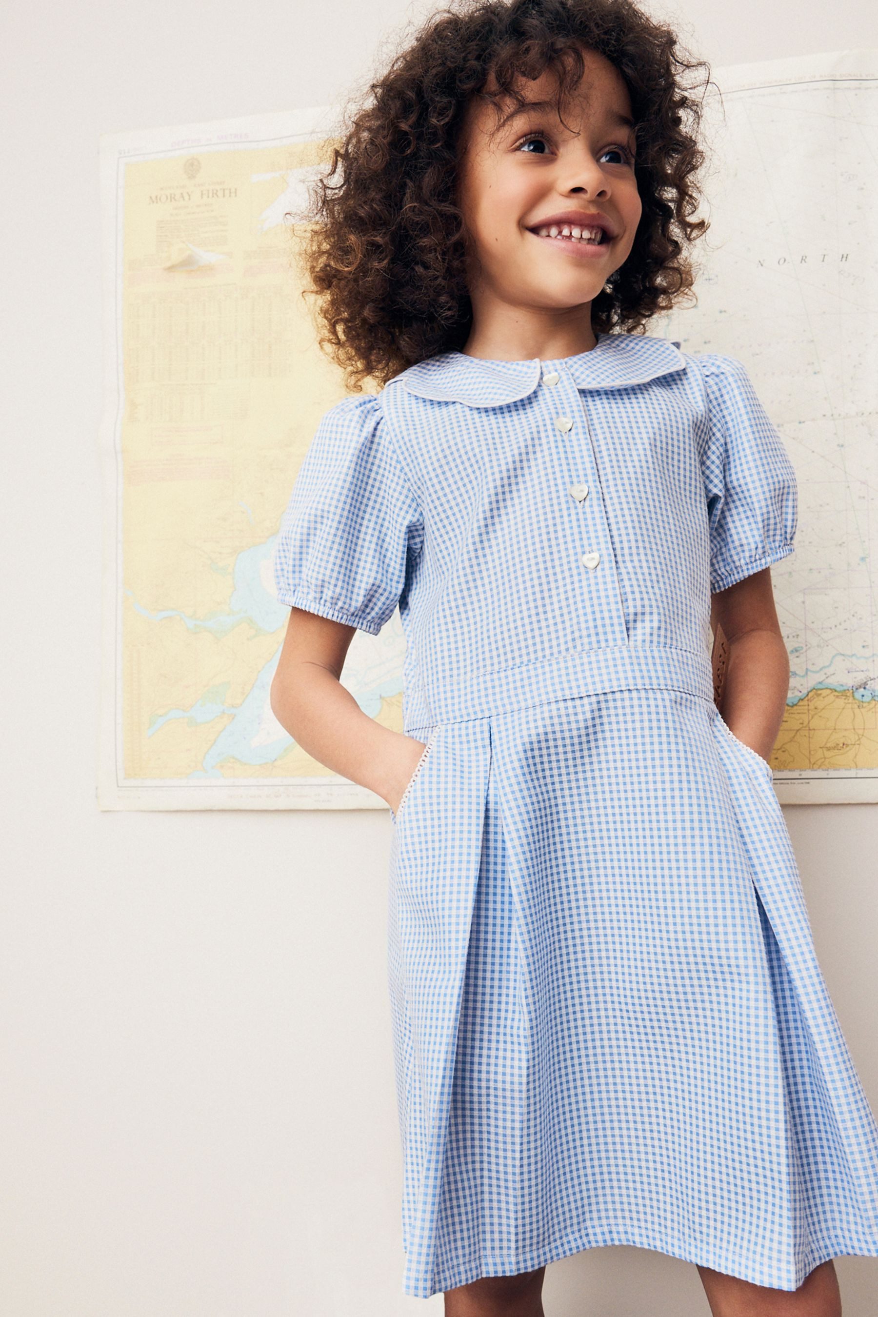 Next Karokleid Schulkleid mit Vichykaros und günstig online kaufen