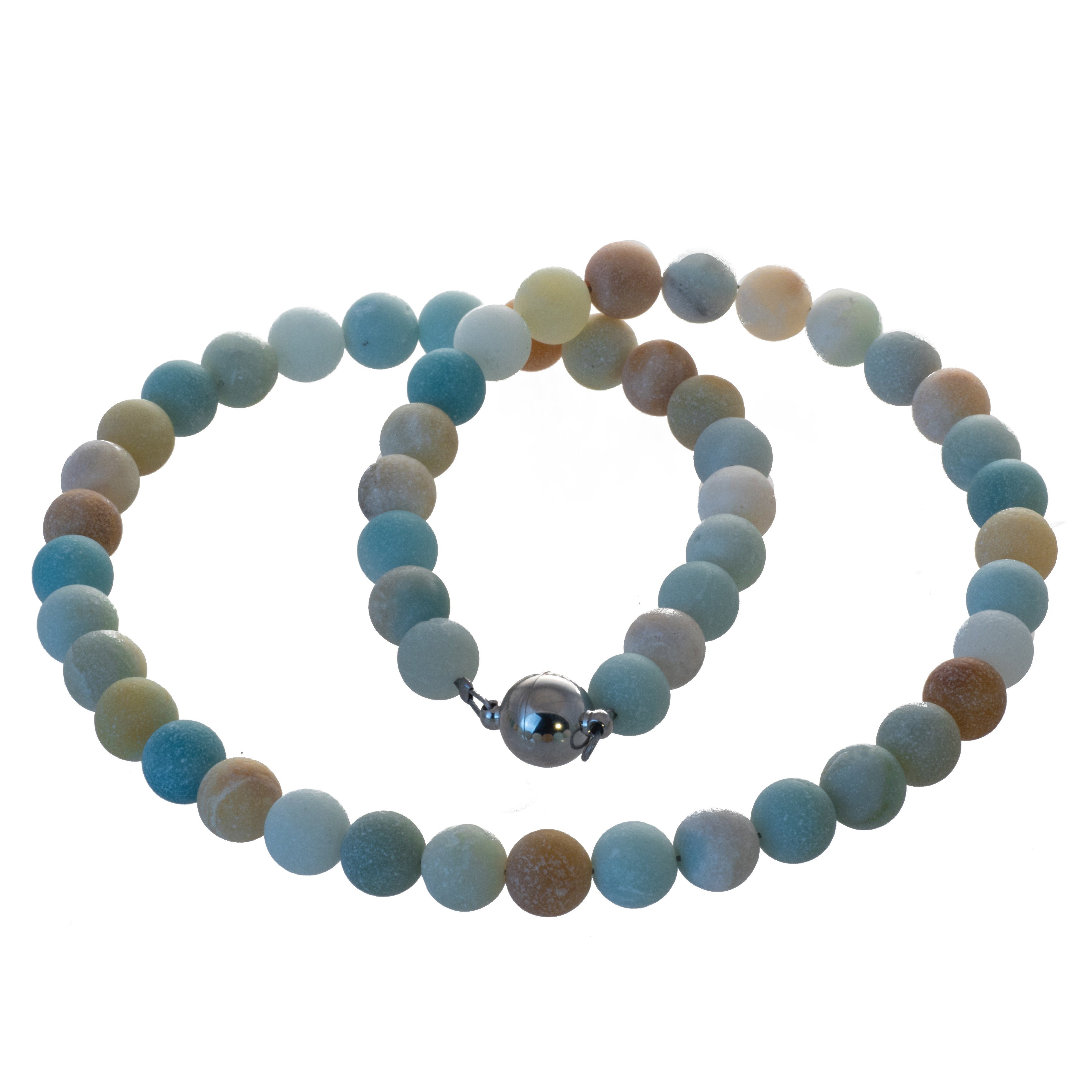 Perlenkette Kette mit Amazonit matt 8 mm, mit Amazonit matt günstig online kaufen