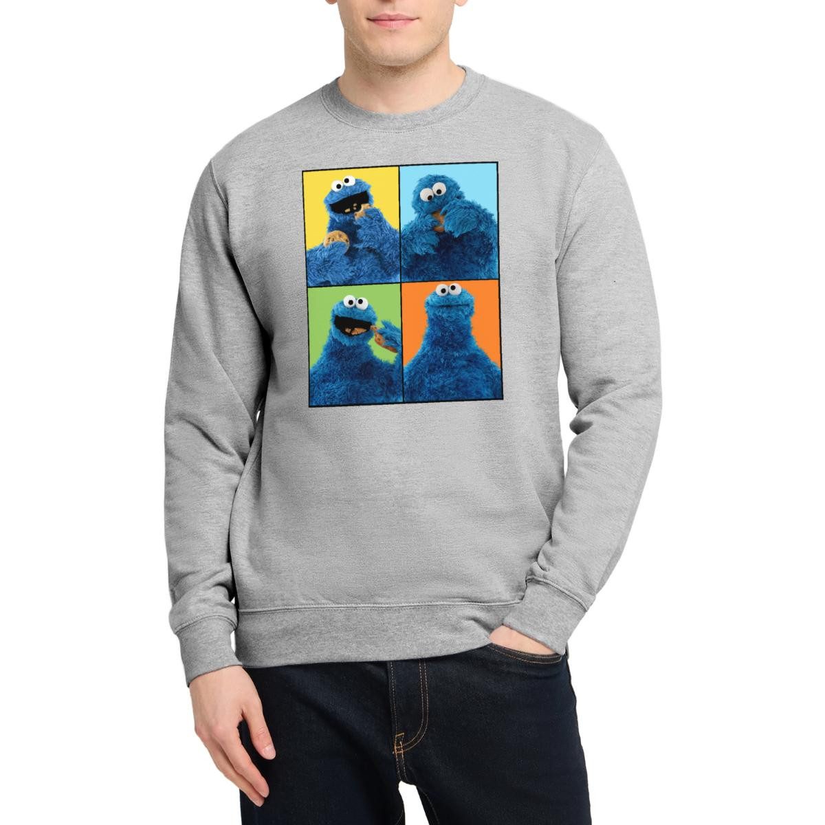 Spreadshirt Sweatshirt Sesamstraße Krümelmonster Posen Unisex Pullover (1-tlg)
