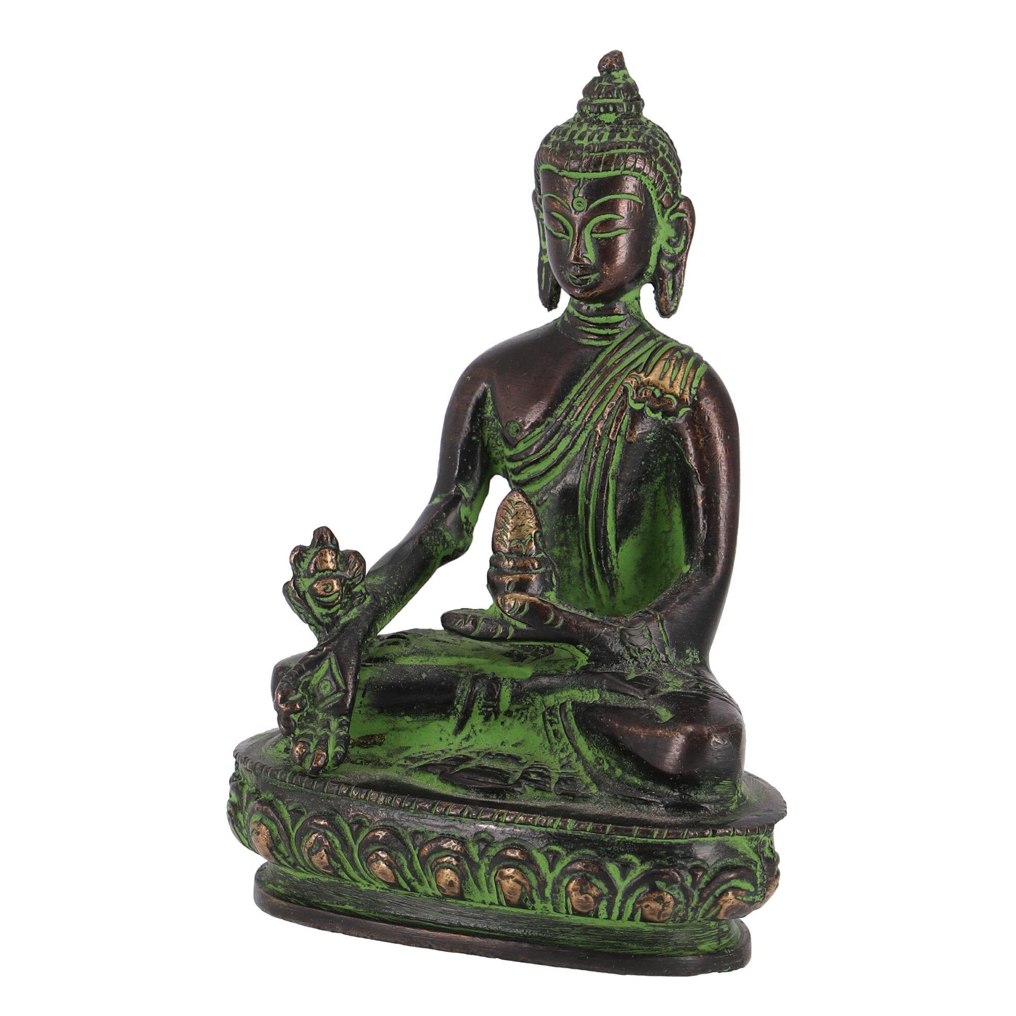 Messing 11 Medizin Buddhafigur Buddha Statue Guru-Shop cm.. Buddha aus