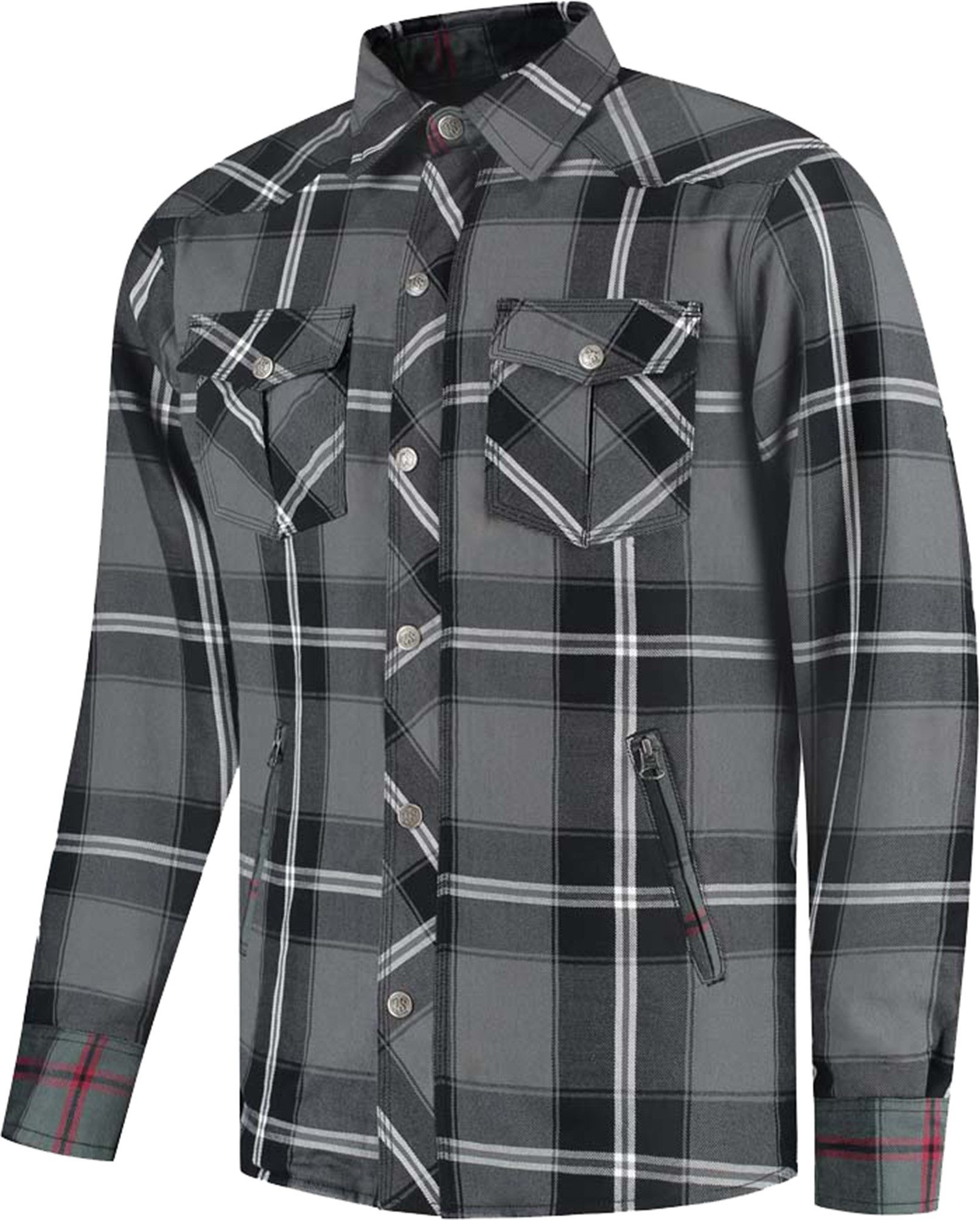 Rusty Stitches Motorradjacke Noah Fleece Tech Motorrad Textiljacke Ellenbogenprotektoren enthalten,Schulterprotektoren enthalten