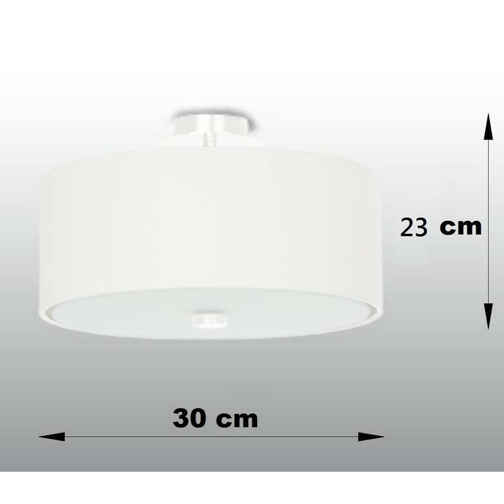Wohnzimmer L Stahl Deckenlampe cm inklusive, nicht etc-shop Stoff Deckenstrahler, Weiß 36 Deckenleuchte Leuchtmittel Glas