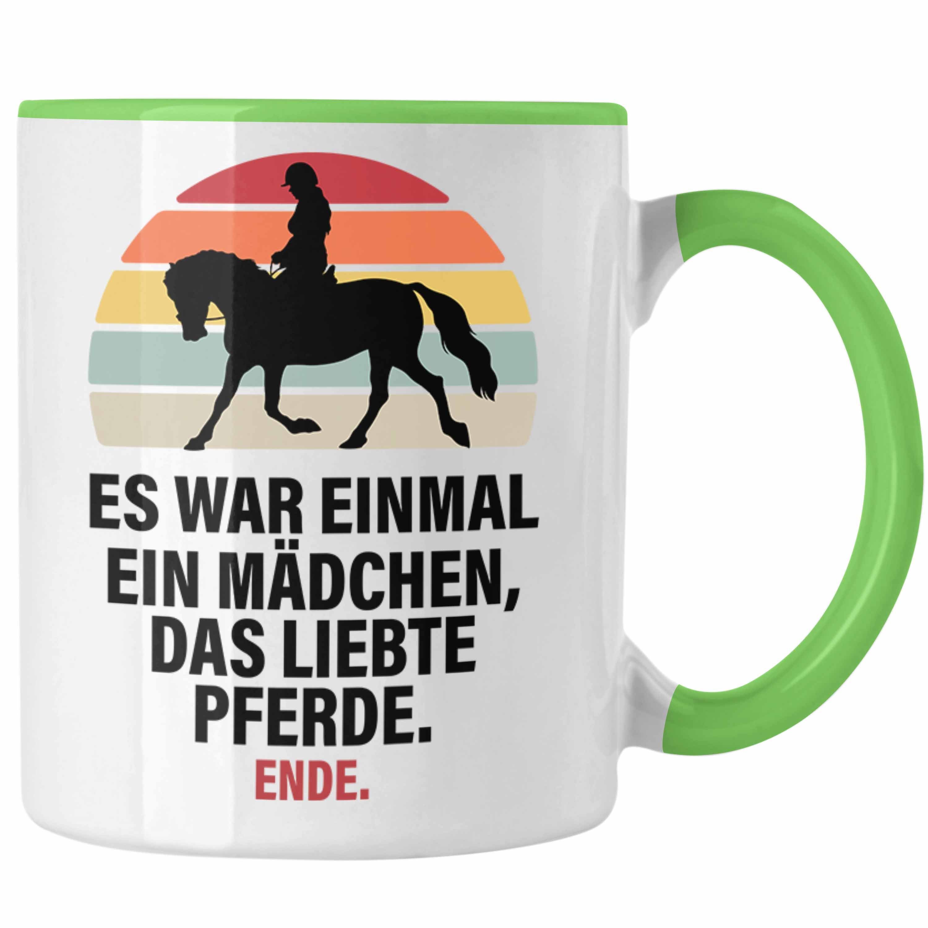 Trendation Tasse Trendation - Pferde Tasse Lustig Reiterin Geschenk Pferde Geschenke Mädchen Pferdeliebhaber Grün