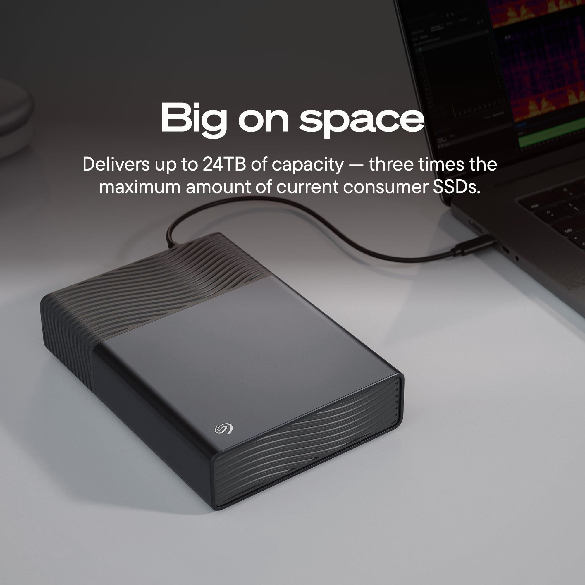 Seagate STNB8000400 HDD-Festplatte, 8TB externe Festplatte, USB-C, keine Netzversorgung notwendig