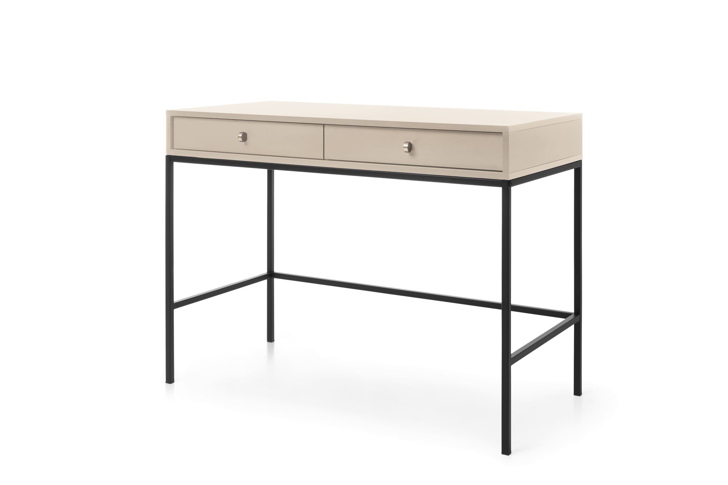 MOEBLO Konsolentisch Melody (Eingangskonsole mit Schubladen Sideboard Beistelltisch Flurtisch - Goldene Griffe, Frisiertisch, Schminktisch, Kosmetiktisch), (BxTxH): 104x50x78 cm