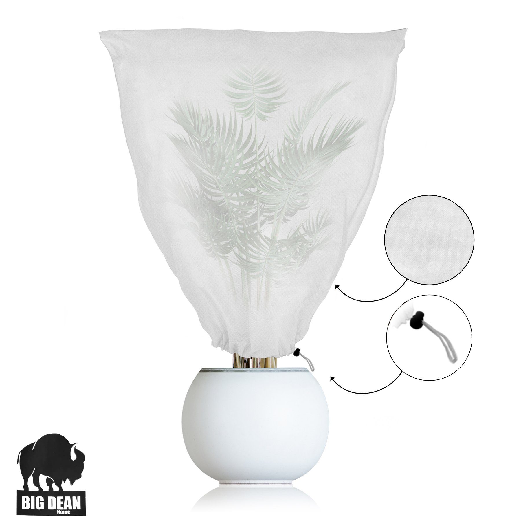 BigDean Winterschutzvlies Winterschutz-Vlieshaube XL 110x150cm – Frostschutz für Kübelpflanzen, (Packung, 1-St., Vlieshaube), Schutzvlies für Pflanzen, gegen Fr – Bild 5 von 5