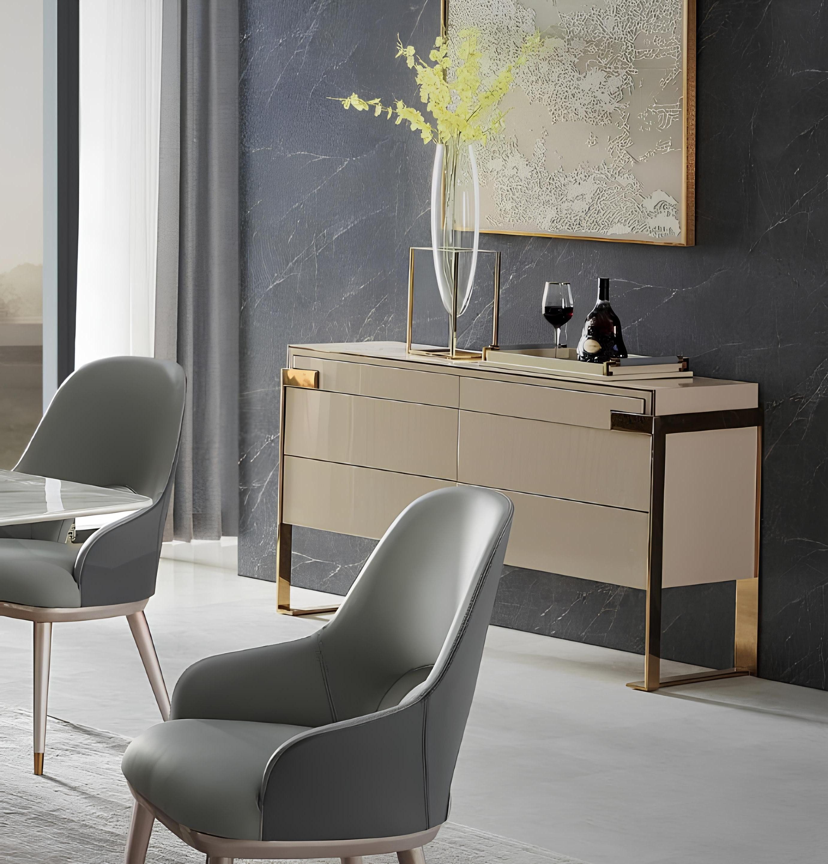 Xlmoebel Schubkastenkommode Edelstahl Sideboard mit eleganter Gestaltung und geräumigem Stauraum (Kommode, Kommode), Hergestellt in Europa