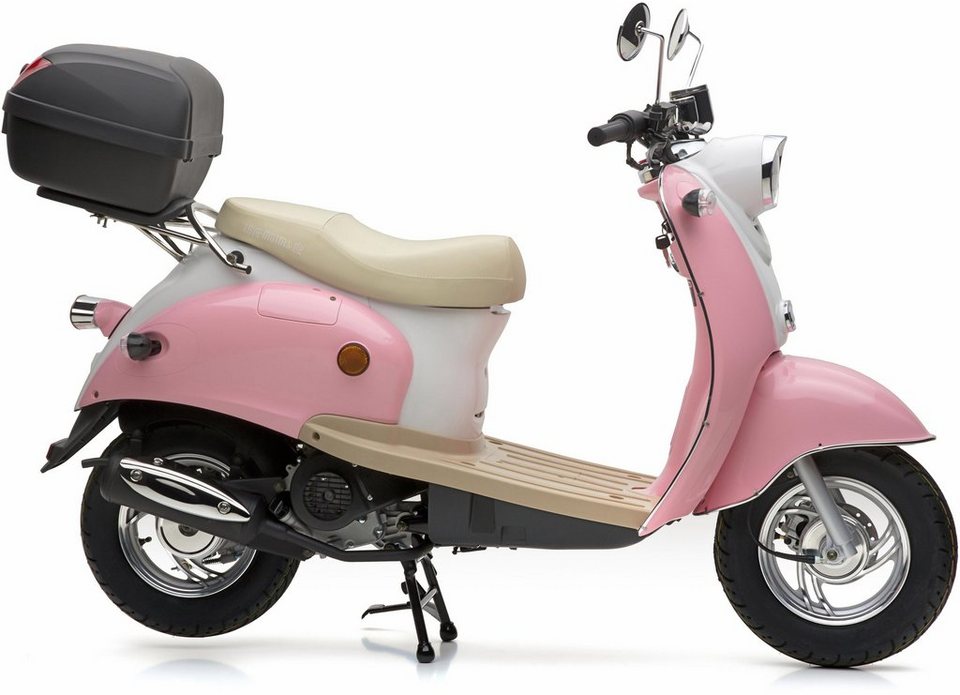 Nova Motors Mofaroller »Retro Star«, 49 ccm, 25 km/h, Euro 4, (Set, mit Topcase), 49 ccm, 25 km Nova Motors Mofaroller »Retro Star«, 49 ccm, 25 km/h, Euro 4, (Set, mit Topcase), 49 ccm, 25 km