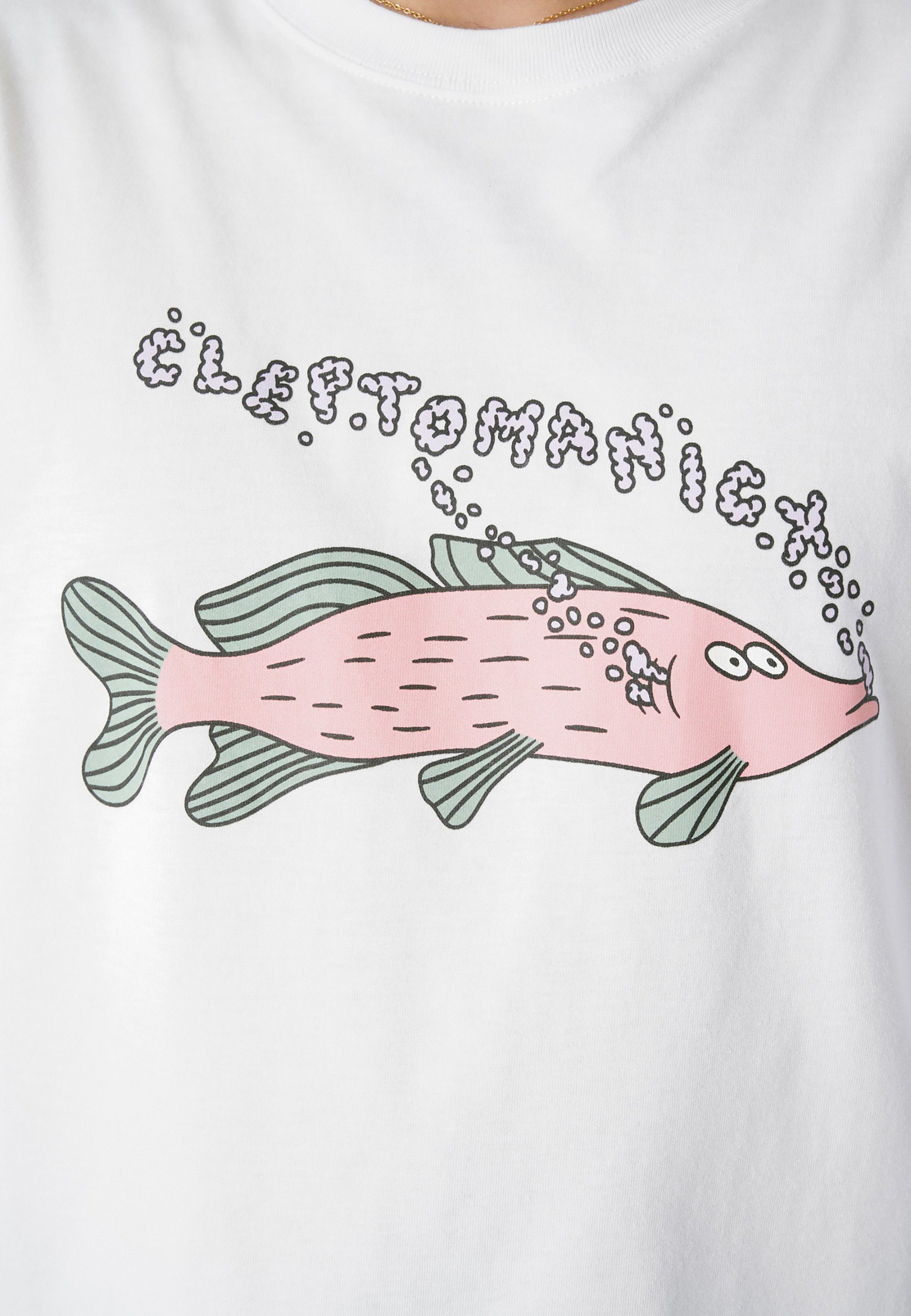 Schnitt T-Shirt Cleptomanicx lockerem mit Bubbles