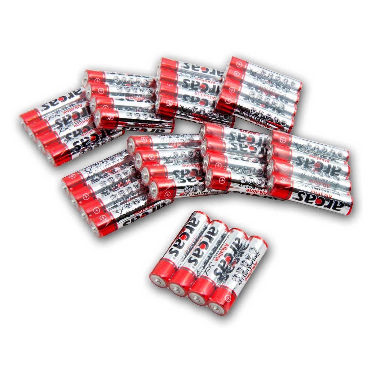 Arcas Micro-Batterie 32+4 Pack, Alkaline 1,5V, AAA/LR03 Batterie