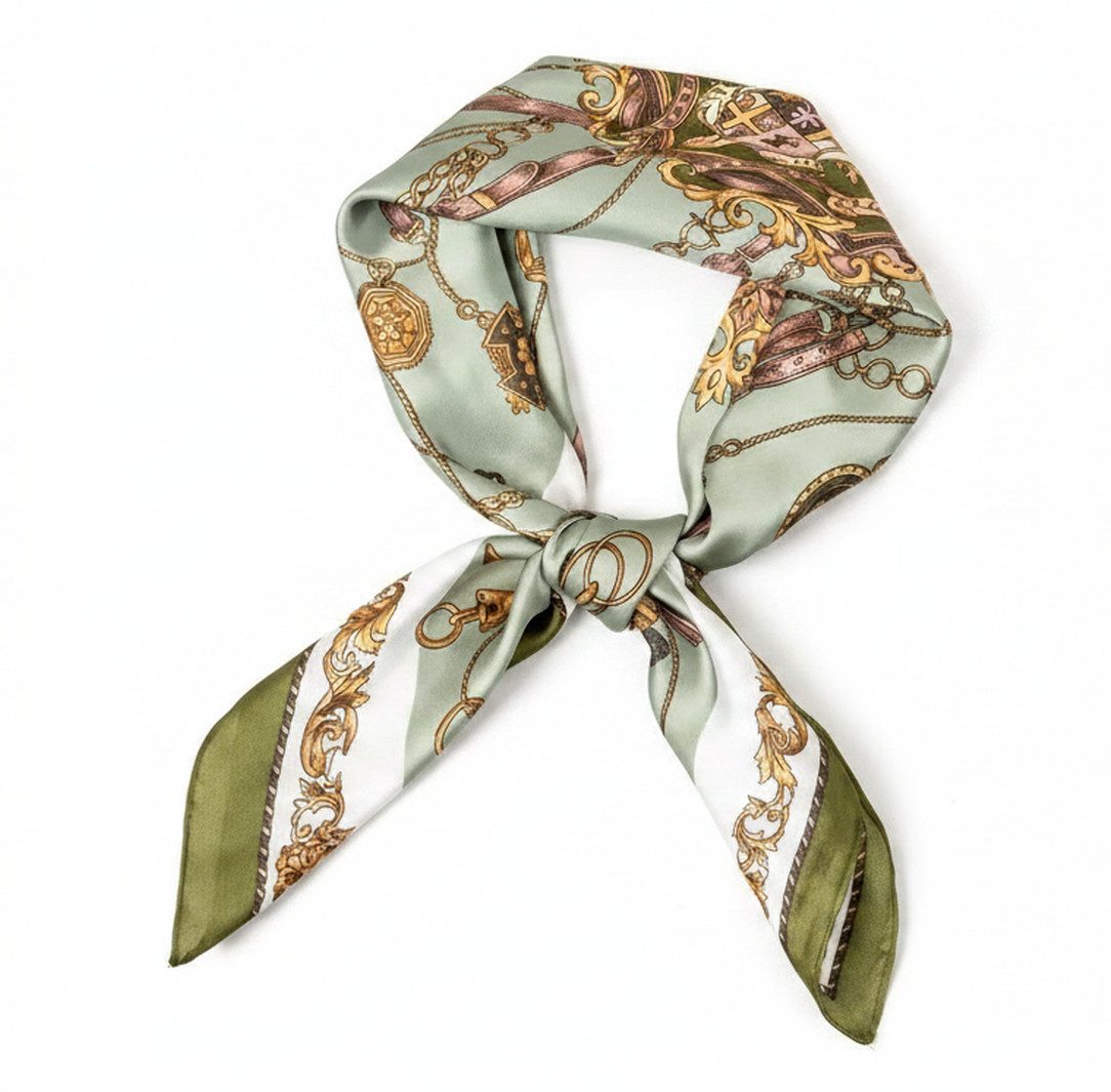 LK Trend & Style Modetuch Quadratisches Tuch 70x70 Seideneffekt, (Hochwertiges Muttertag Geschenk), Seidenoptik, leicht, weich und fließend