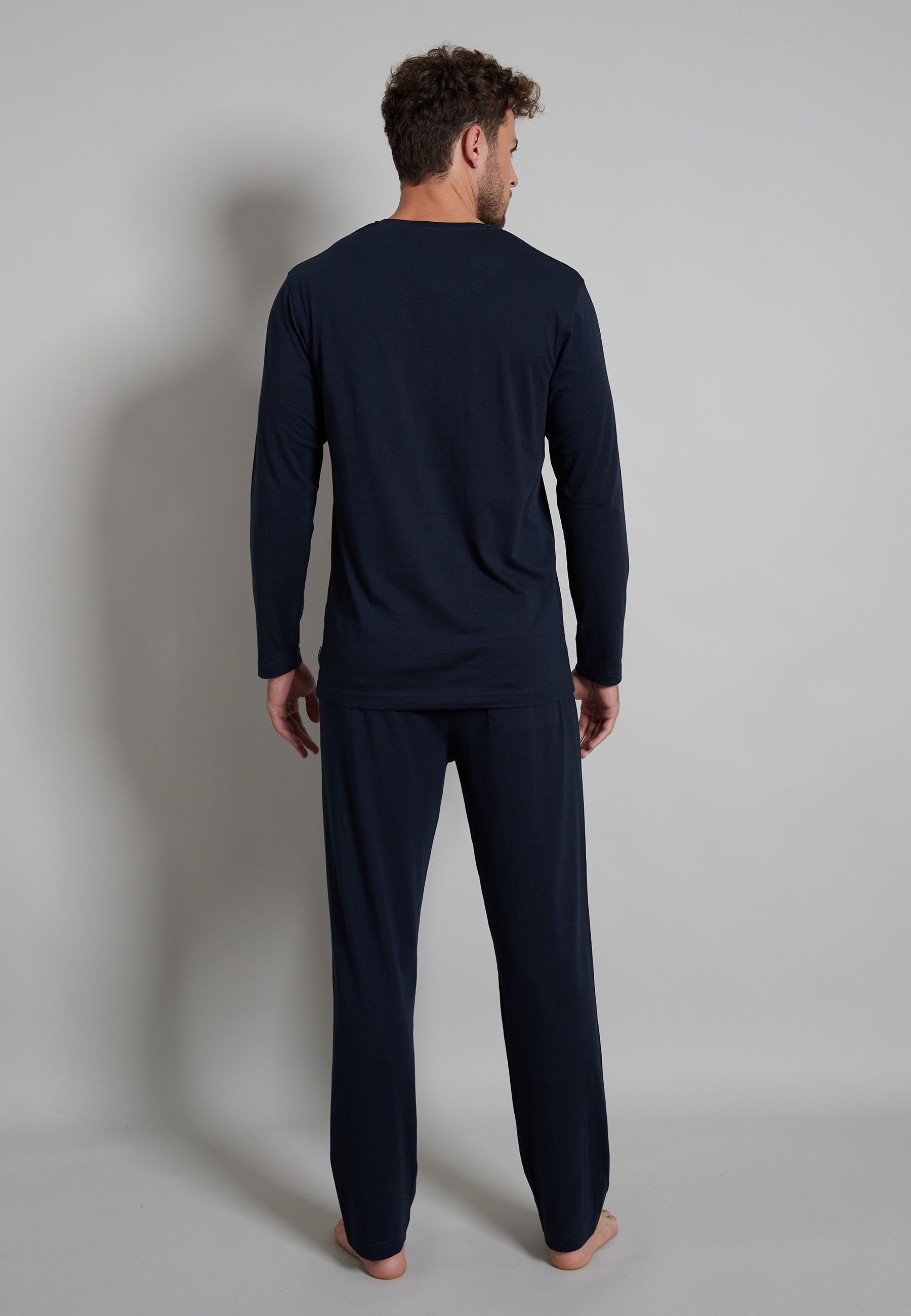 Pyjama Pyjama tlg) TOM (1 blau Motivprint TAILOR Herren TAILOR TOM