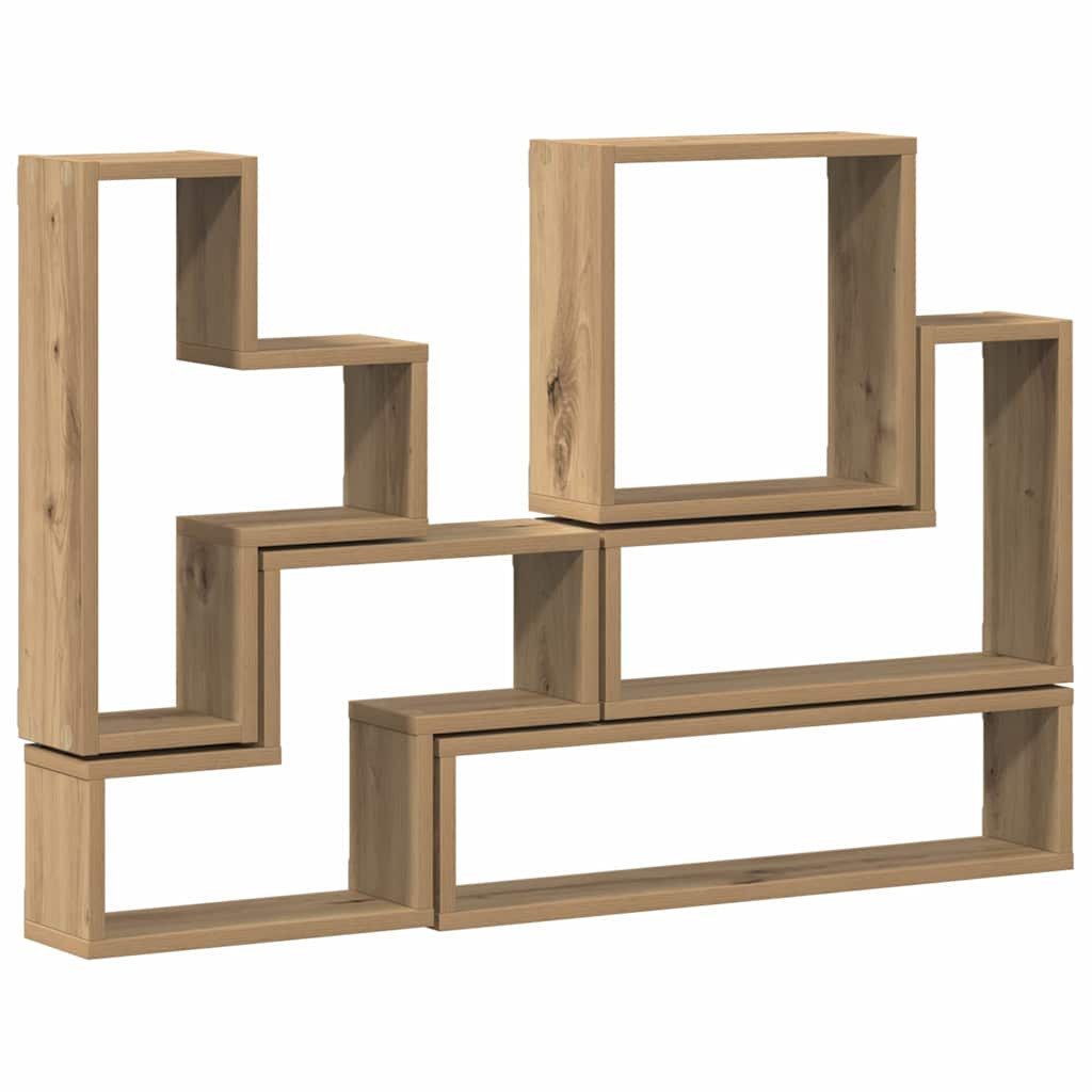 vidaXL Regal Wandwürfel Eiche handwerklich 96 günstig online kaufen