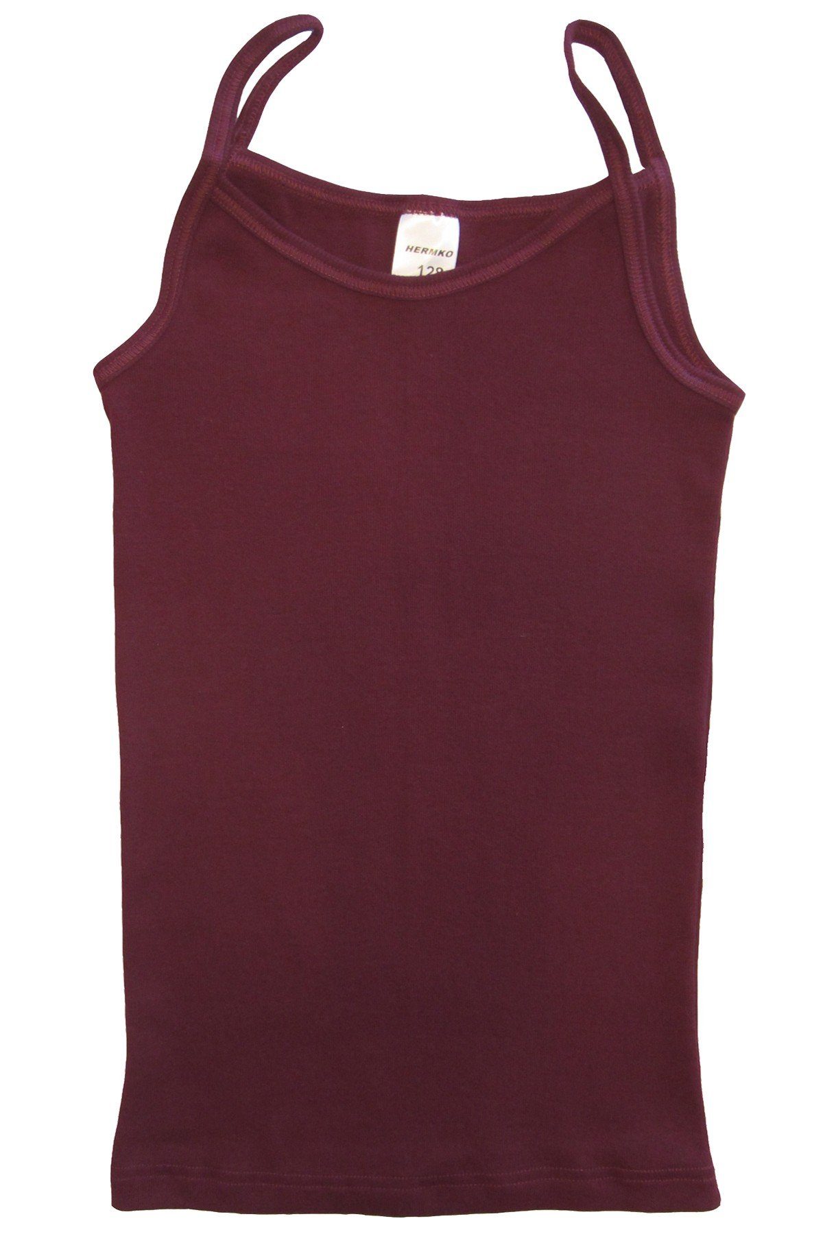 HERMKO Achseltop 2460 100 % Bio-Baumwolle, Trägerhemd, Spaghettiträger, Top, basic, weich