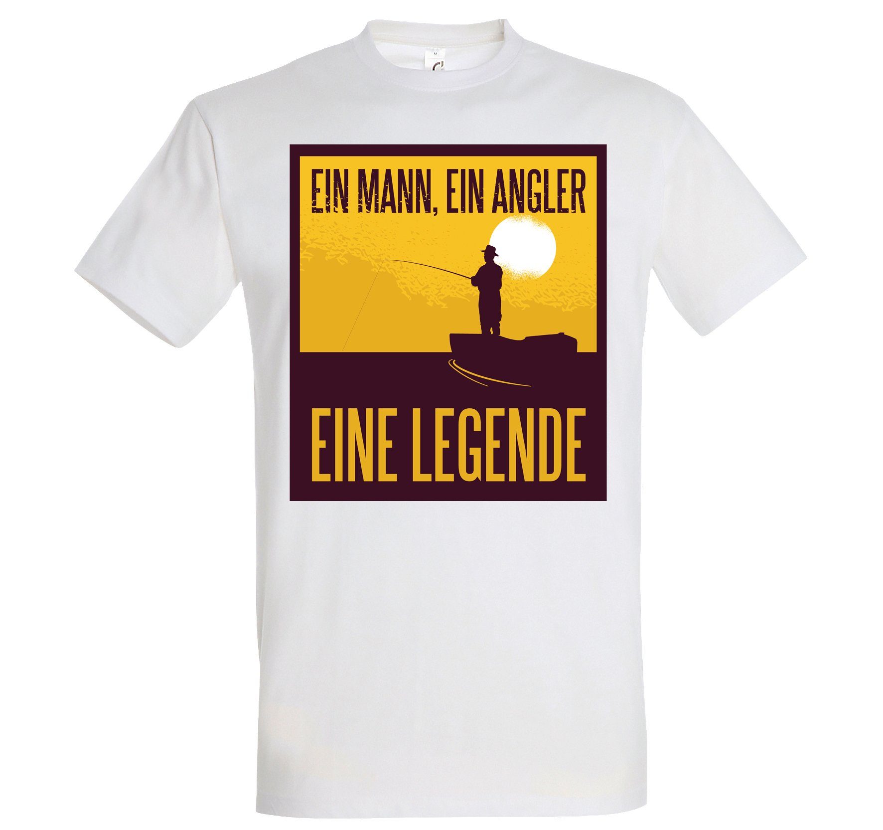Youth Designz T-Shirt Angler Legende Herren T-Shirt mit lustigem Spruch Weiß
