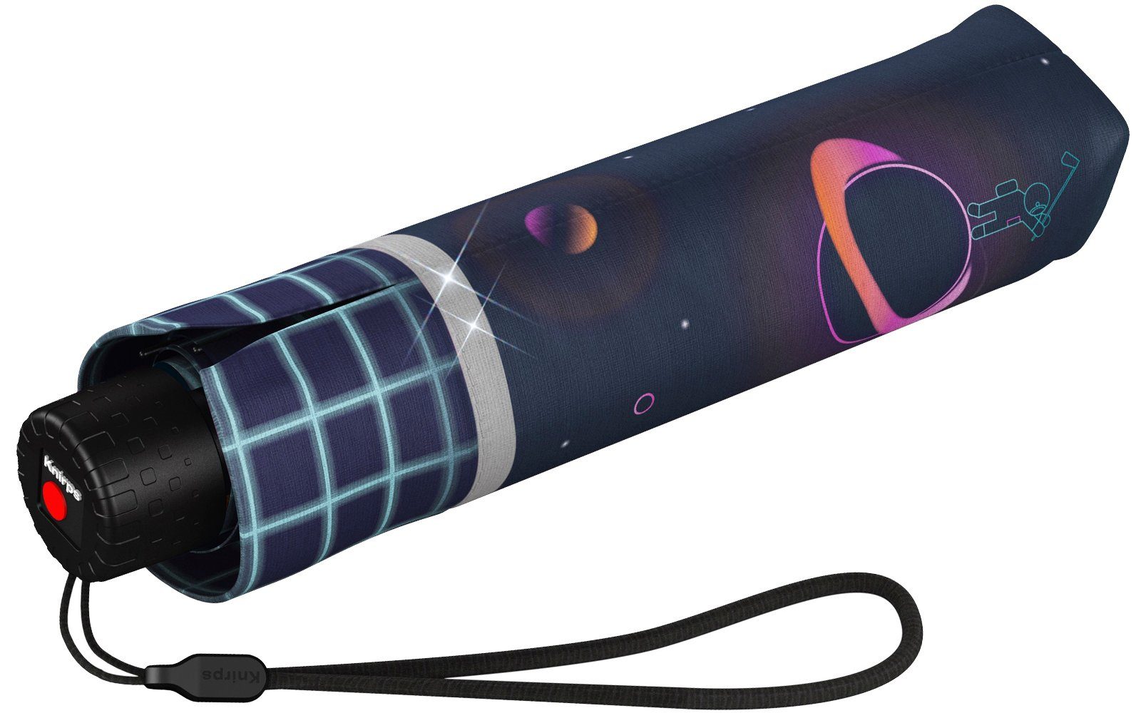 Knirps® Taschenregenschirm Kinderschirm Rookie reflektierend Reflexborte, - auffallend Moonmen besonders reflective mit